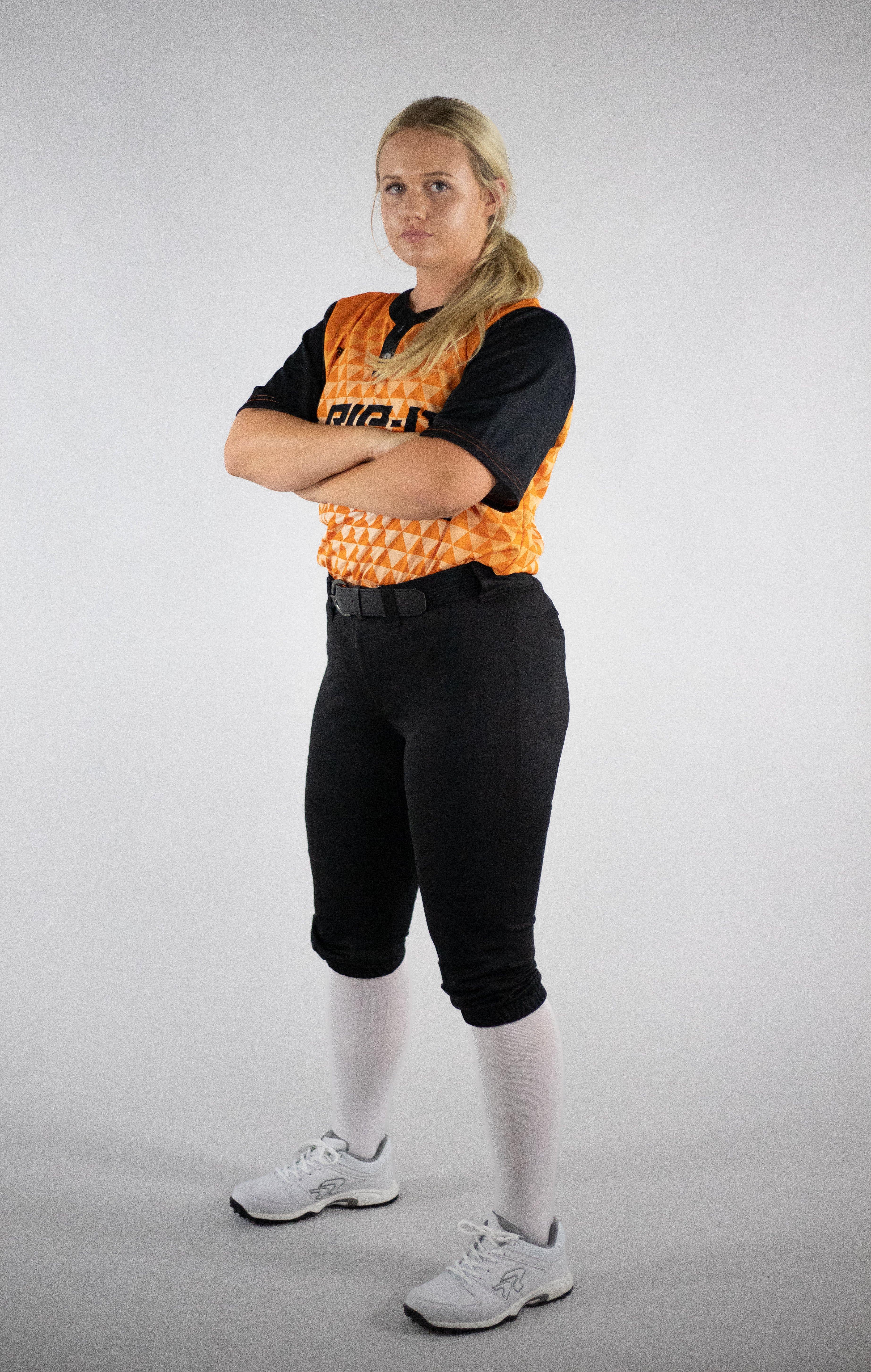 RIP-IT Women's Revolution Softball Pants - Athletic Fit - BLACK Thumbnail View 5