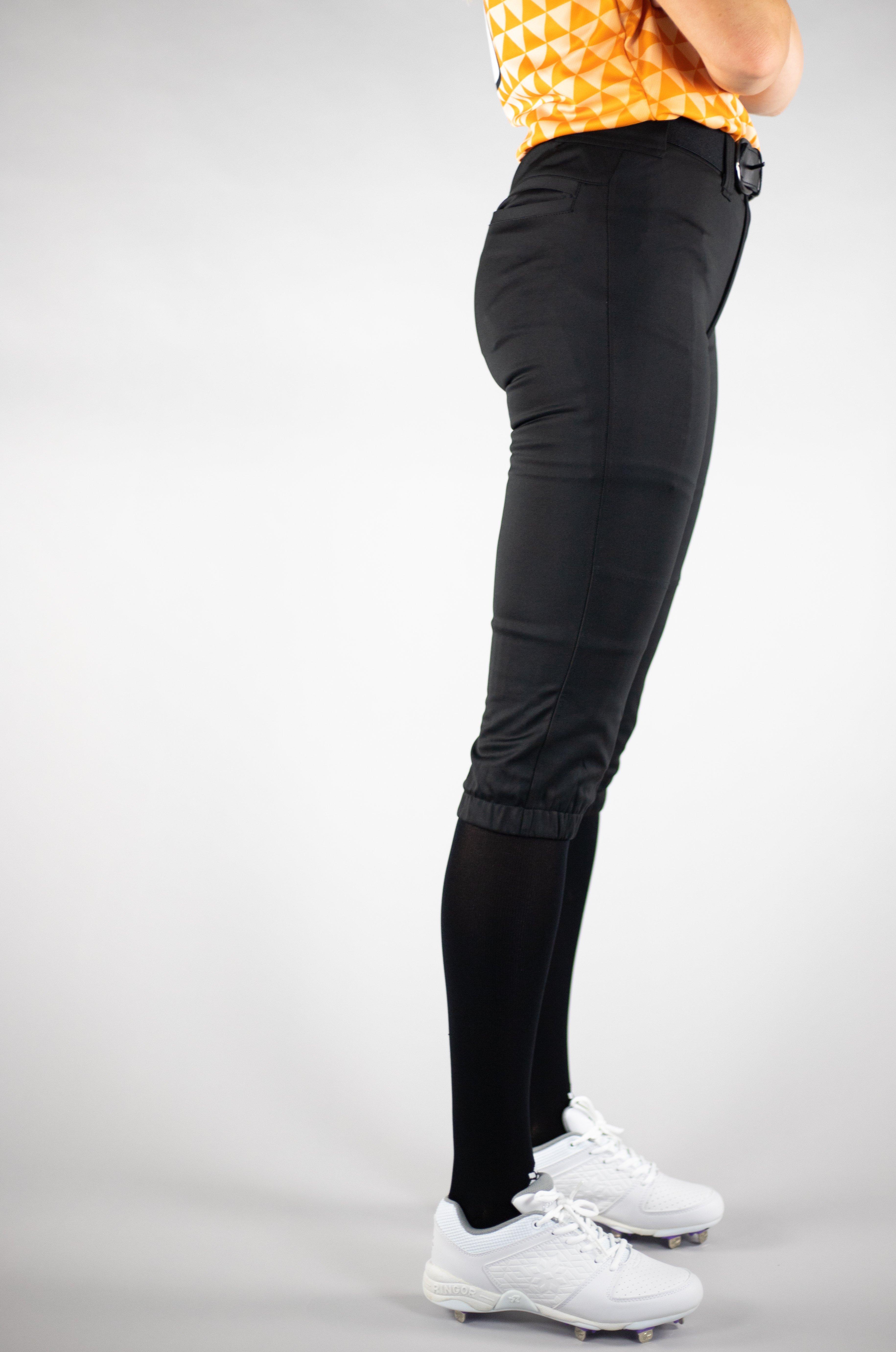 RIP-IT Women's Revolution Straight Softball Pants - Black - BLACK Thumbnail View 3