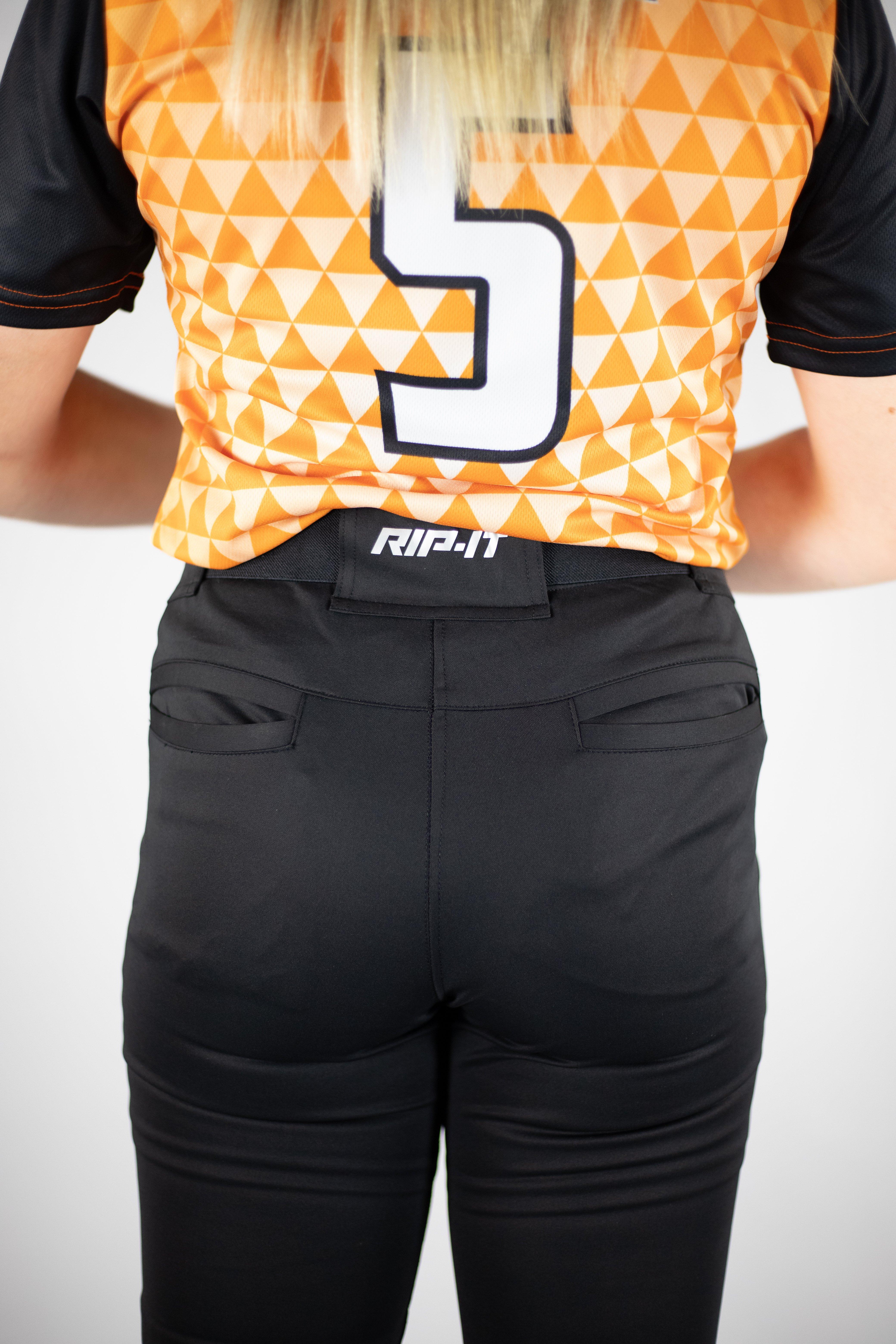 RIP-IT Women's Revolution Straight Softball Pants - Black - BLACK Thumbnail View 5