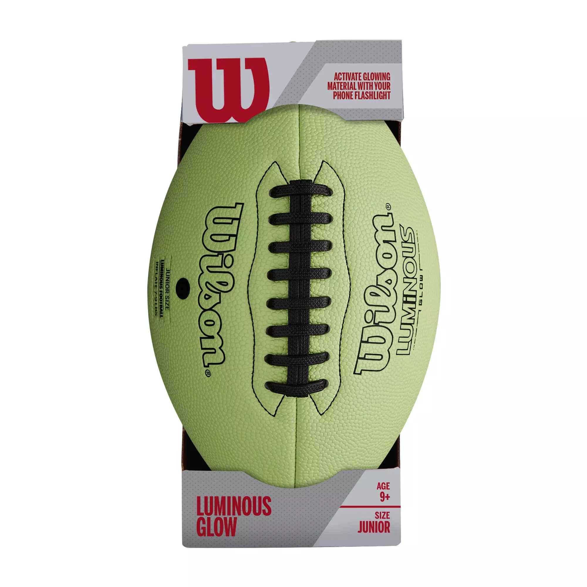 Wilson Jr. Luminous Glow Football - GREEN