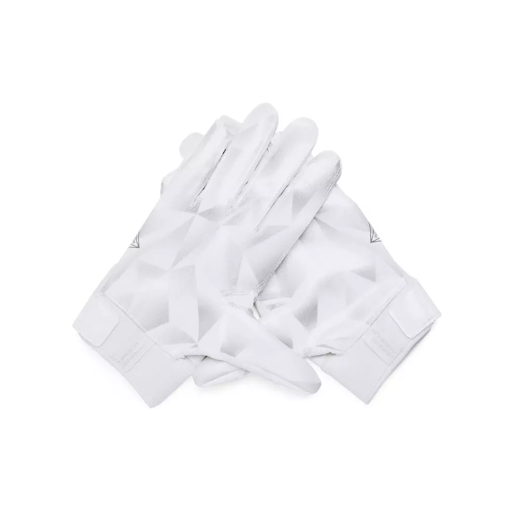 Under Armour Youth F9 VVS Football Gloves - WHITE/SILVER