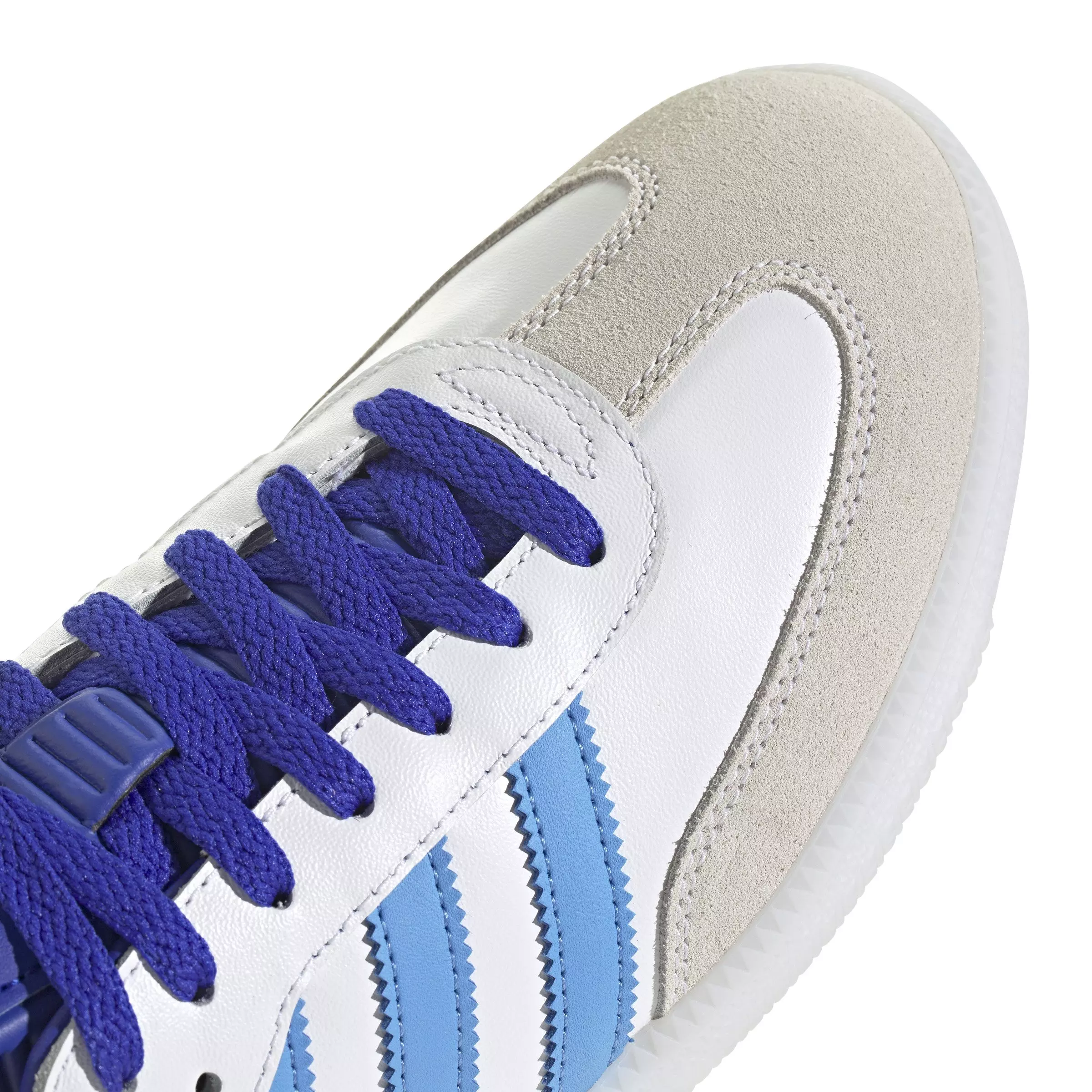 adidas Originals Samba Messi "Ftwr White/Royal" Men's Indoor Soccer Shoe - WHITE/ROYAL