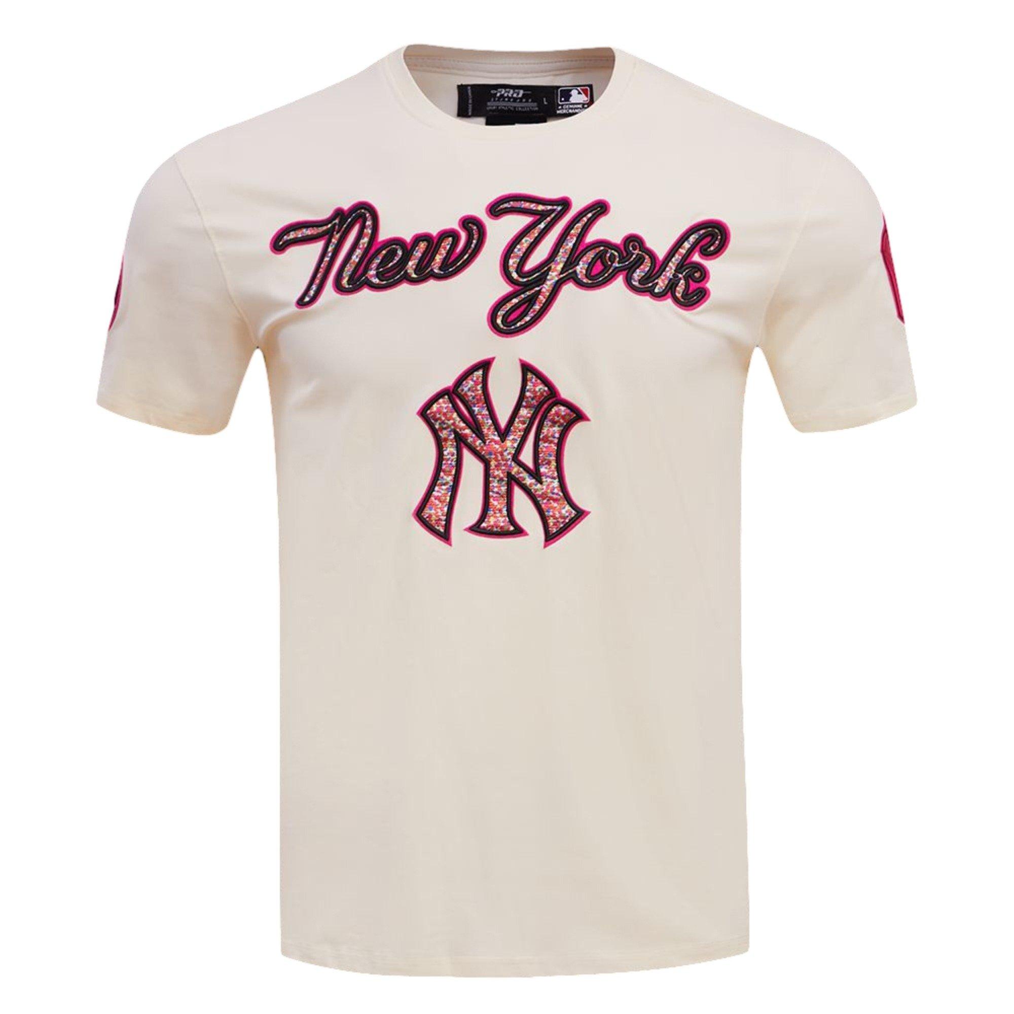 Pro Standard Men's New York Yankees MLB Confetti Short Sleeve-Cream - CREAM Thumbnail View 1