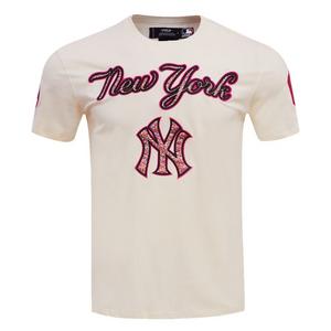 Pro Standard Men's New York Yankees MLB Confetti Short Sleeve-Cream