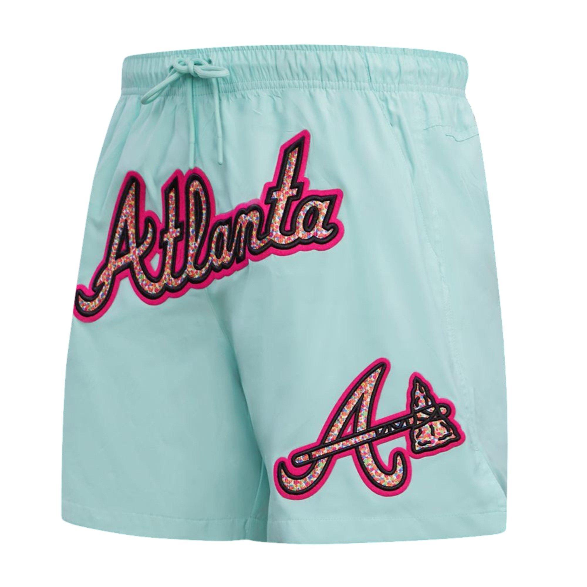 Pro Standard Men's Atlanta Braves MLB Confetti Shorts-Mint - MINT Thumbnail View 1