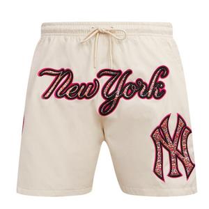 Pro Standard Men's New York Yankees MLB Confetti Shorts-Cream