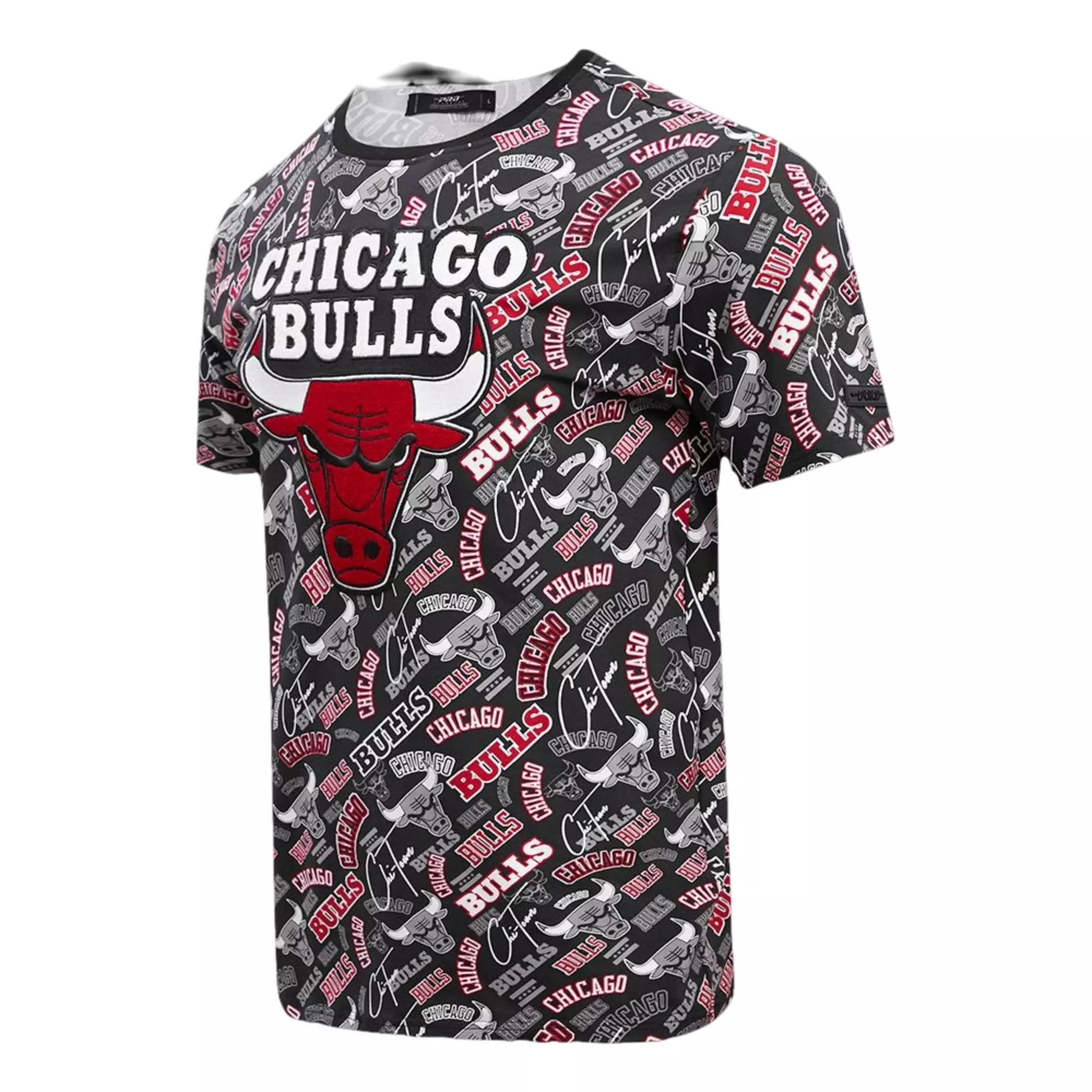 Pro Standard Men's Chicago Bulls Retro 4 "Reimagined" Short Sleeve Tee - BLACK/RED