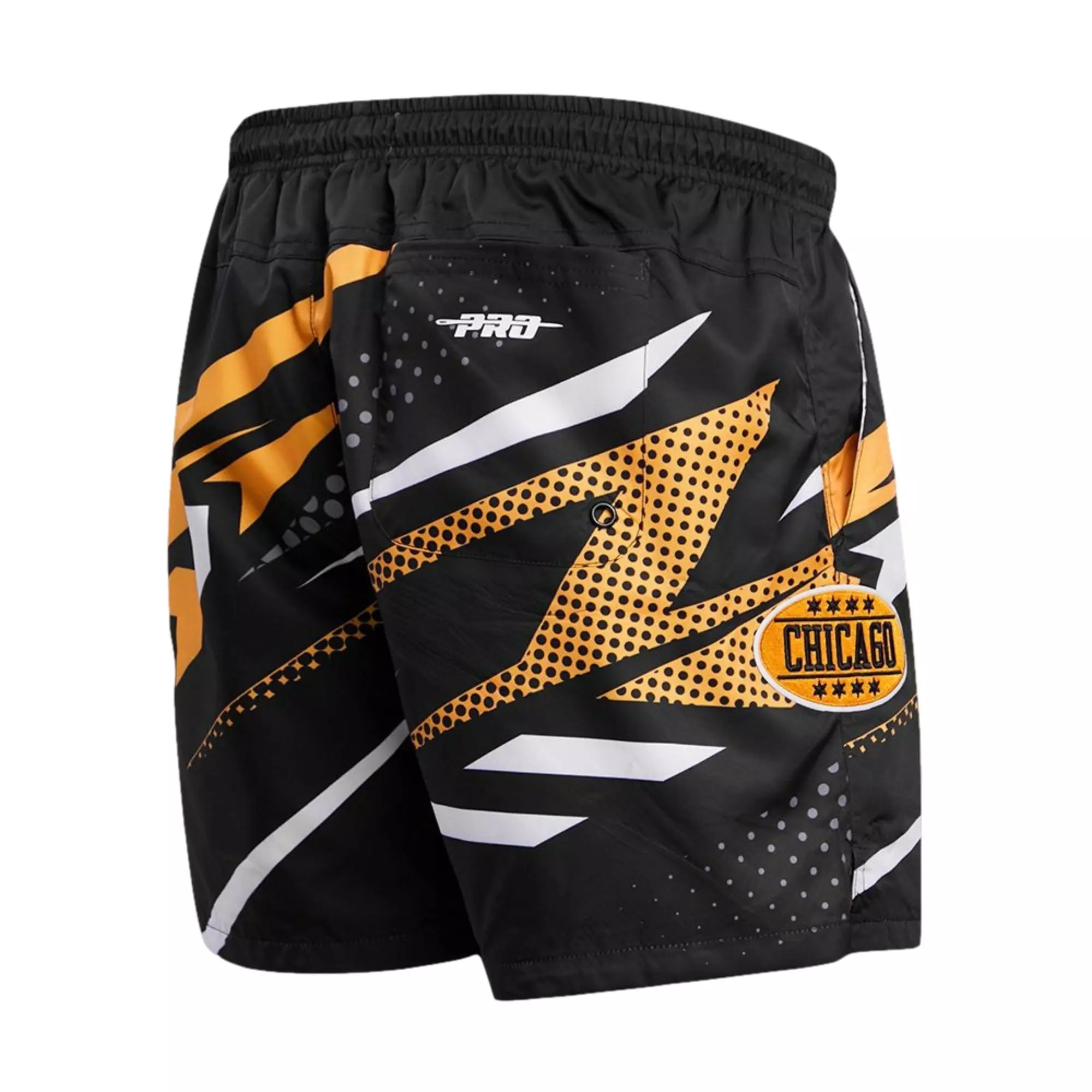 Pro Standard Men's Chicago Bulls Retro 1 "Yellow Ohcre" Shorts - BLACK/YELLOW