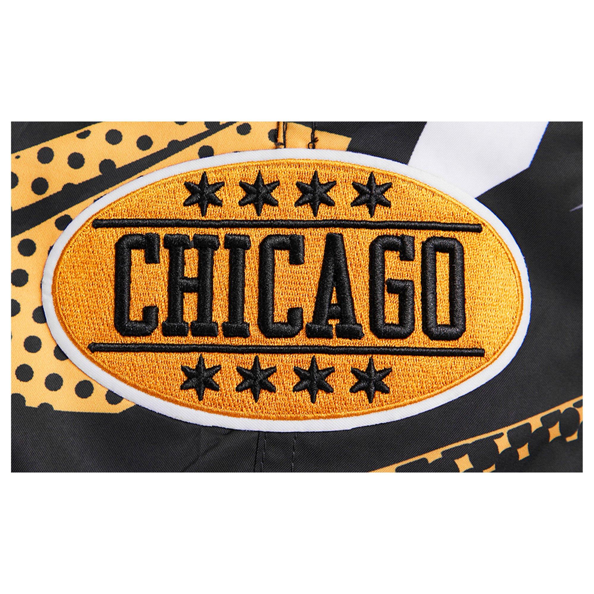 Pro Standard Men's Chicago Bulls Retro 1 "Yellow Ohcre" Shorts - BLACK/YELLOW Thumbnail View 5