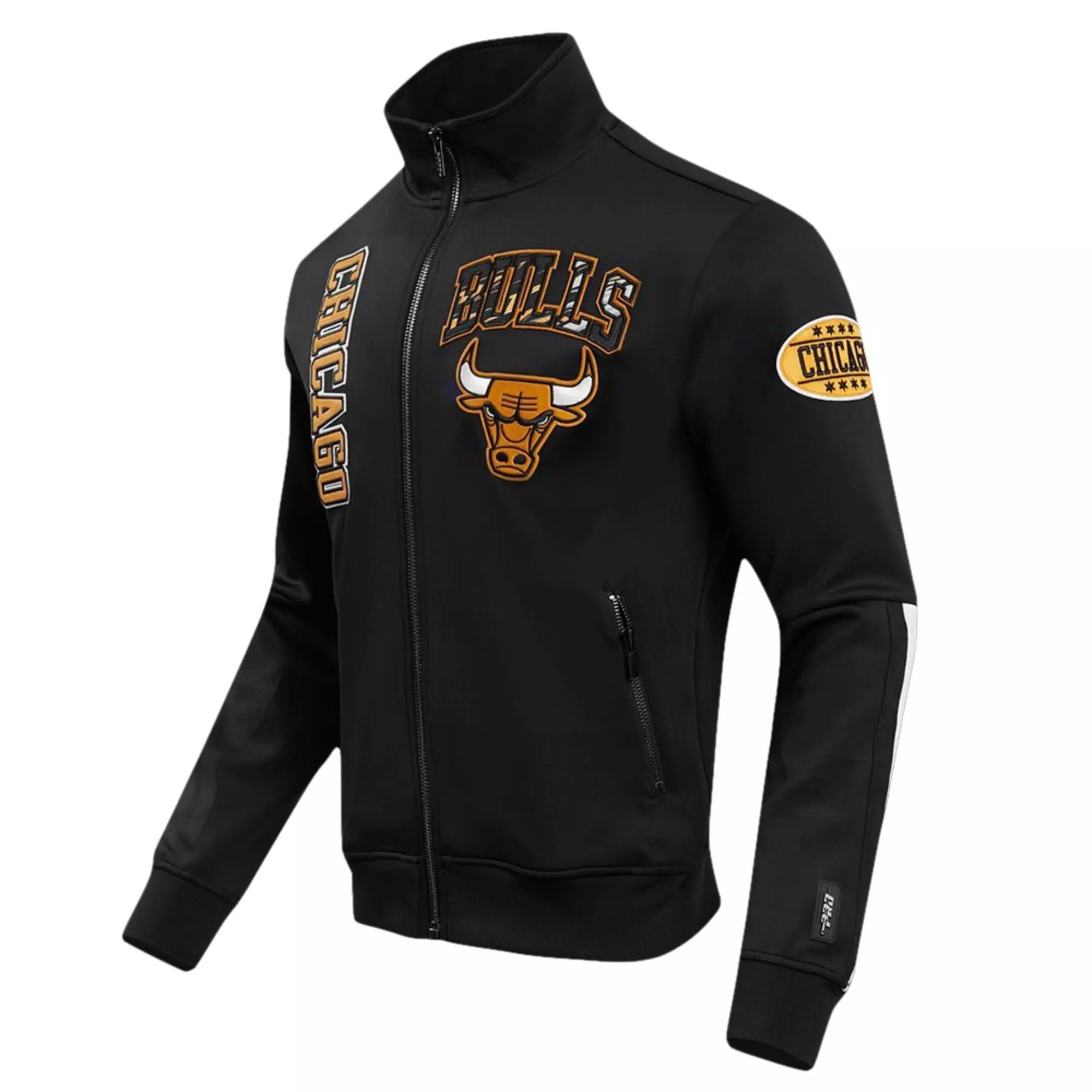 Pro Standard Men's Chicago Bulls Retro 1 "Yellow Ohcre" Track Jacket - BLACK/YELLOW