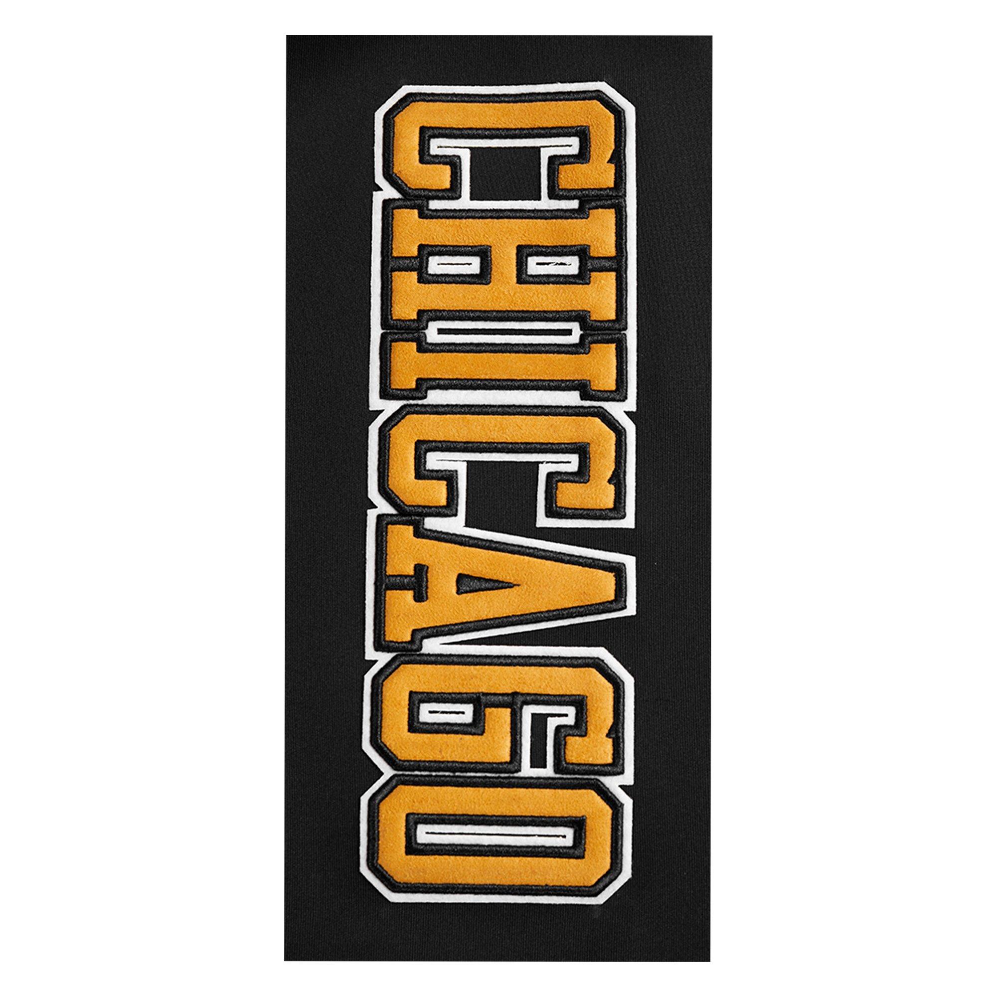 Pro Standard Men's Chicago Bulls Retro 1 "Yellow Ohcre" Track Jacket - BLACK/YELLOW Thumbnail View 5