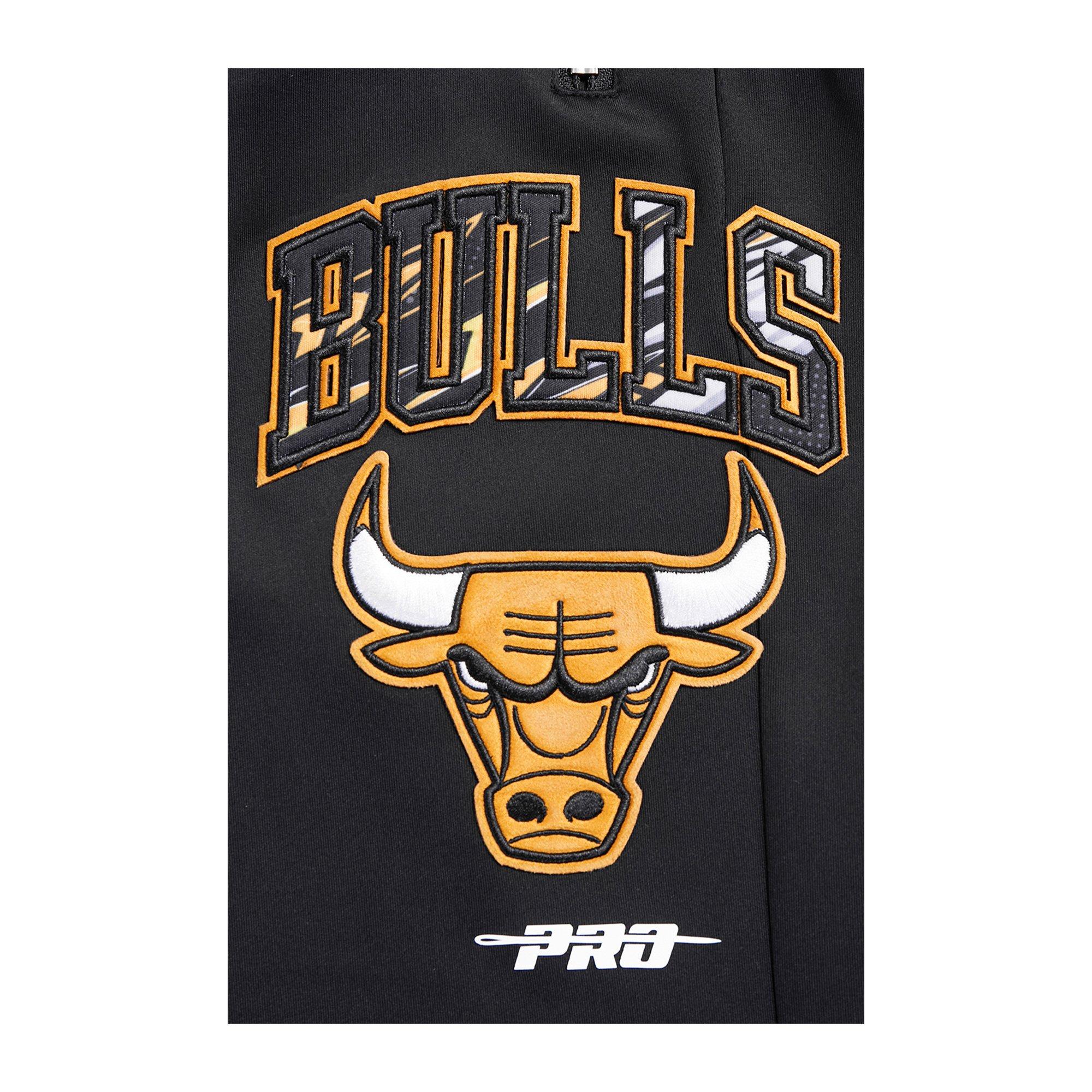 Pro Standard Men's Chicago Bulls Retro 1 "Yellow Ohcre" Track Pants - BLACK/YELLOW Thumbnail View 3