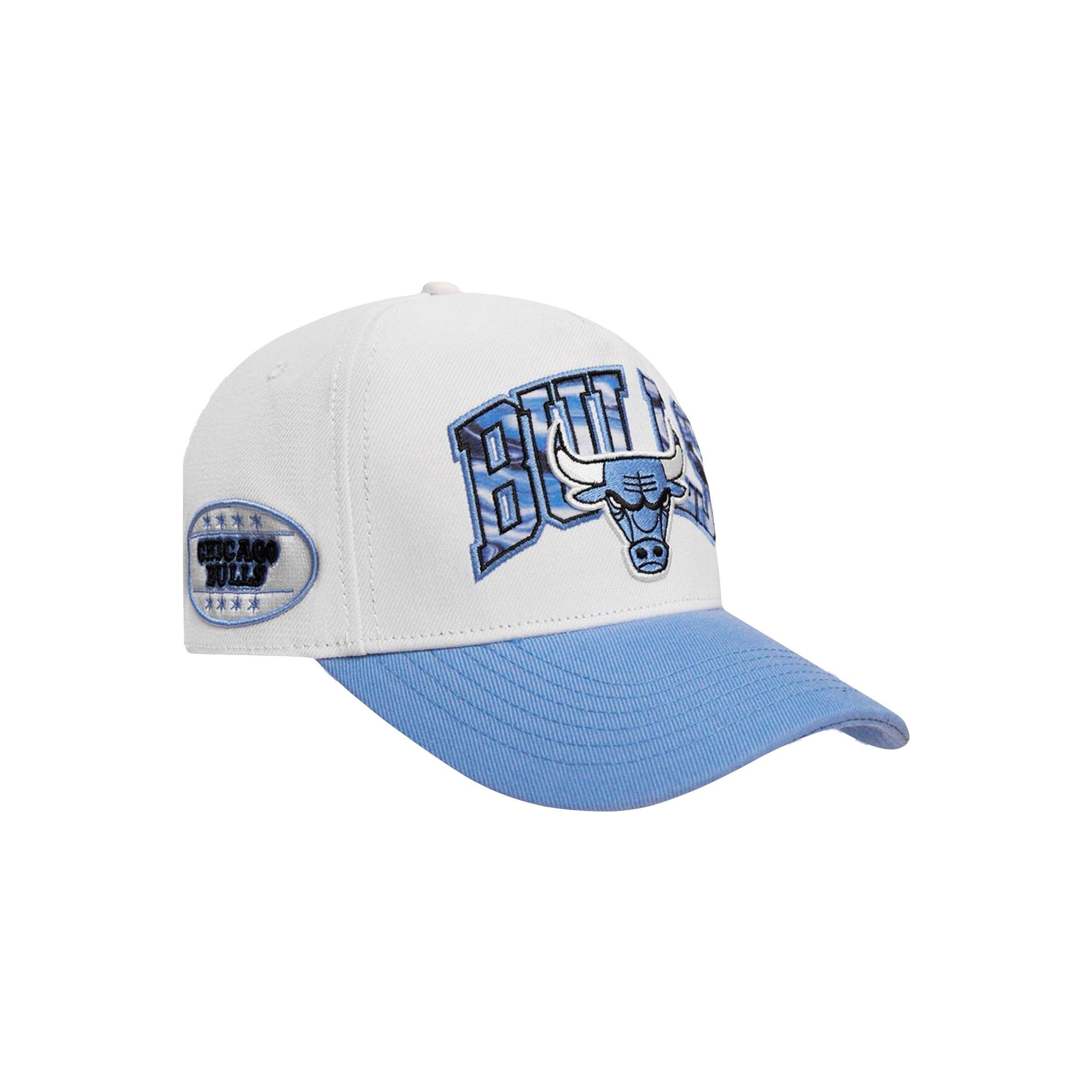 Pro Standard Chicago Bulls Retro 9 "Powder Blue" Snapback-White/Blue - WHITE Thumbnail View 2