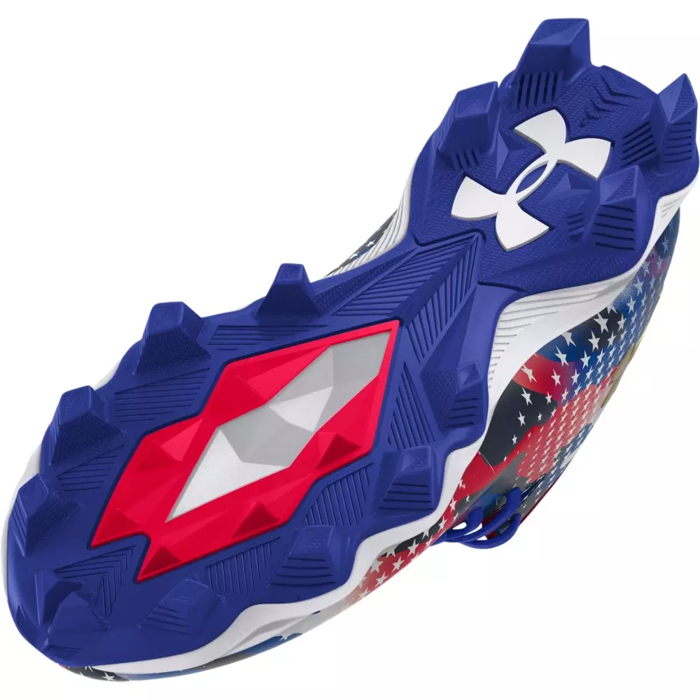 Under Armour Spotlight 4 RM Jr "USA" Preschool Boys' Football Cleat - BLUE/GOLD