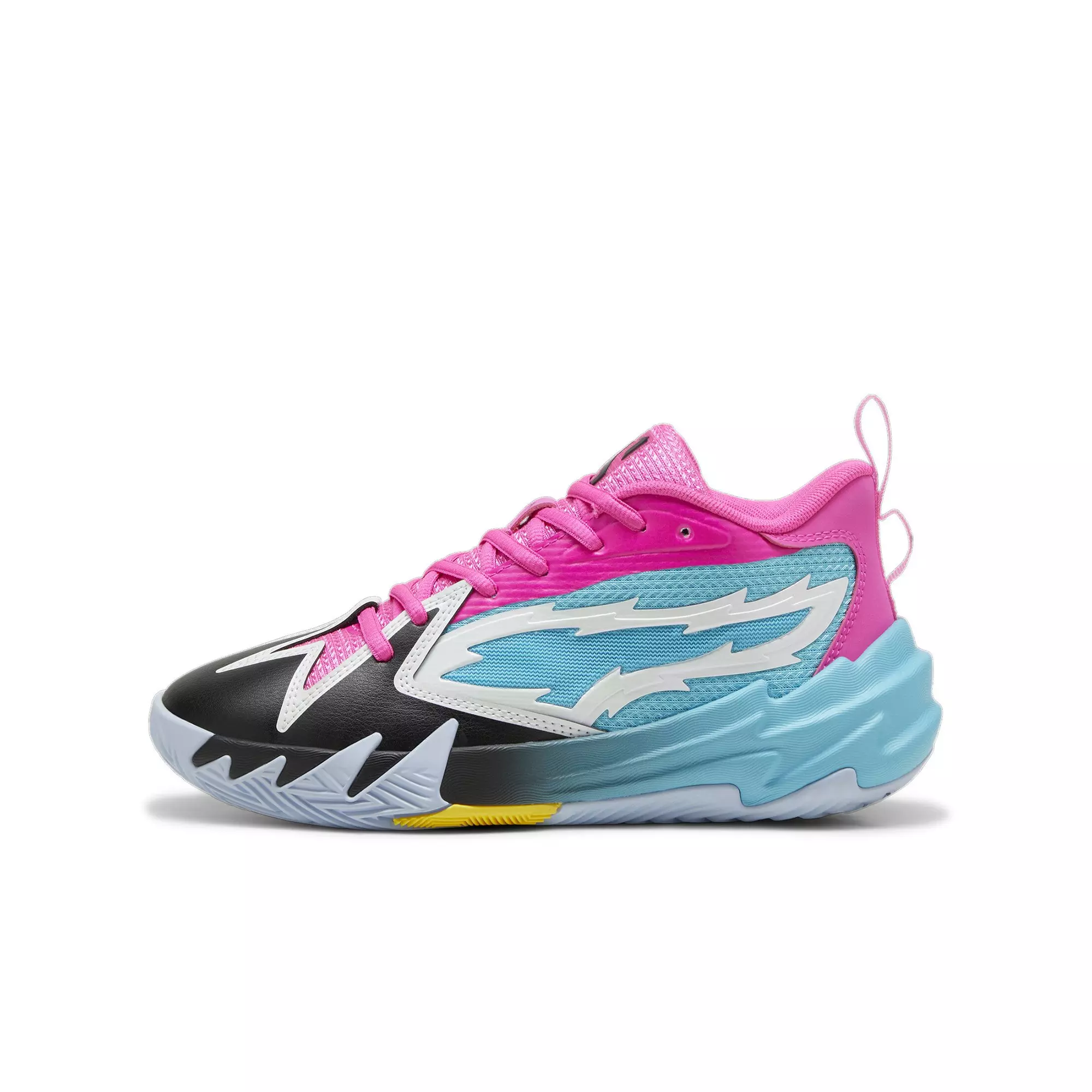 PUMA Scoot Zero "Northern Lights" Grade School Kids' Basketball Shoe - PINK/BLUE/BLACK