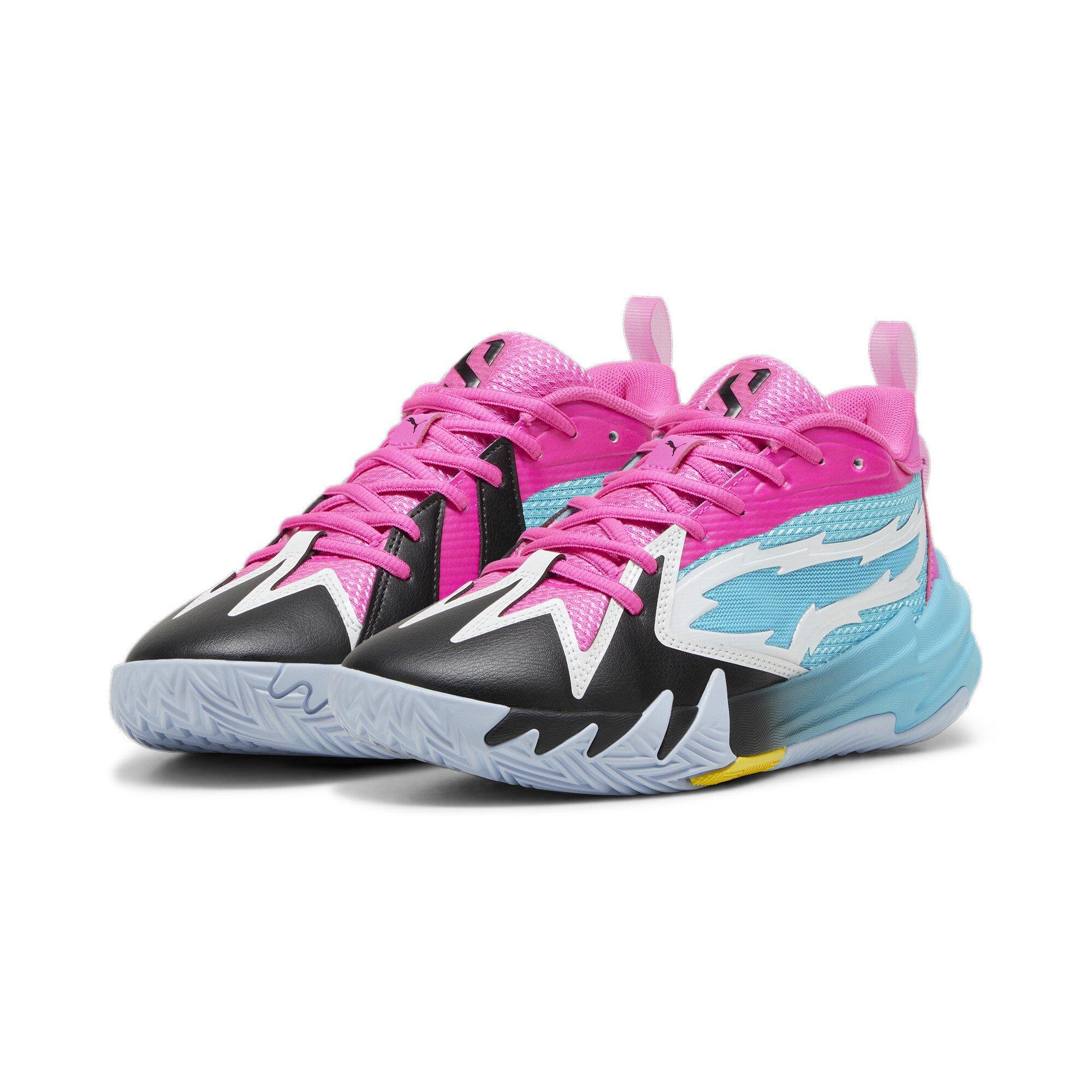 PUMA Scoot Zero "Northern Lights" Grade School Kids' Basketball Shoe - PINK/BLUE/BLACK Thumbnail View 6