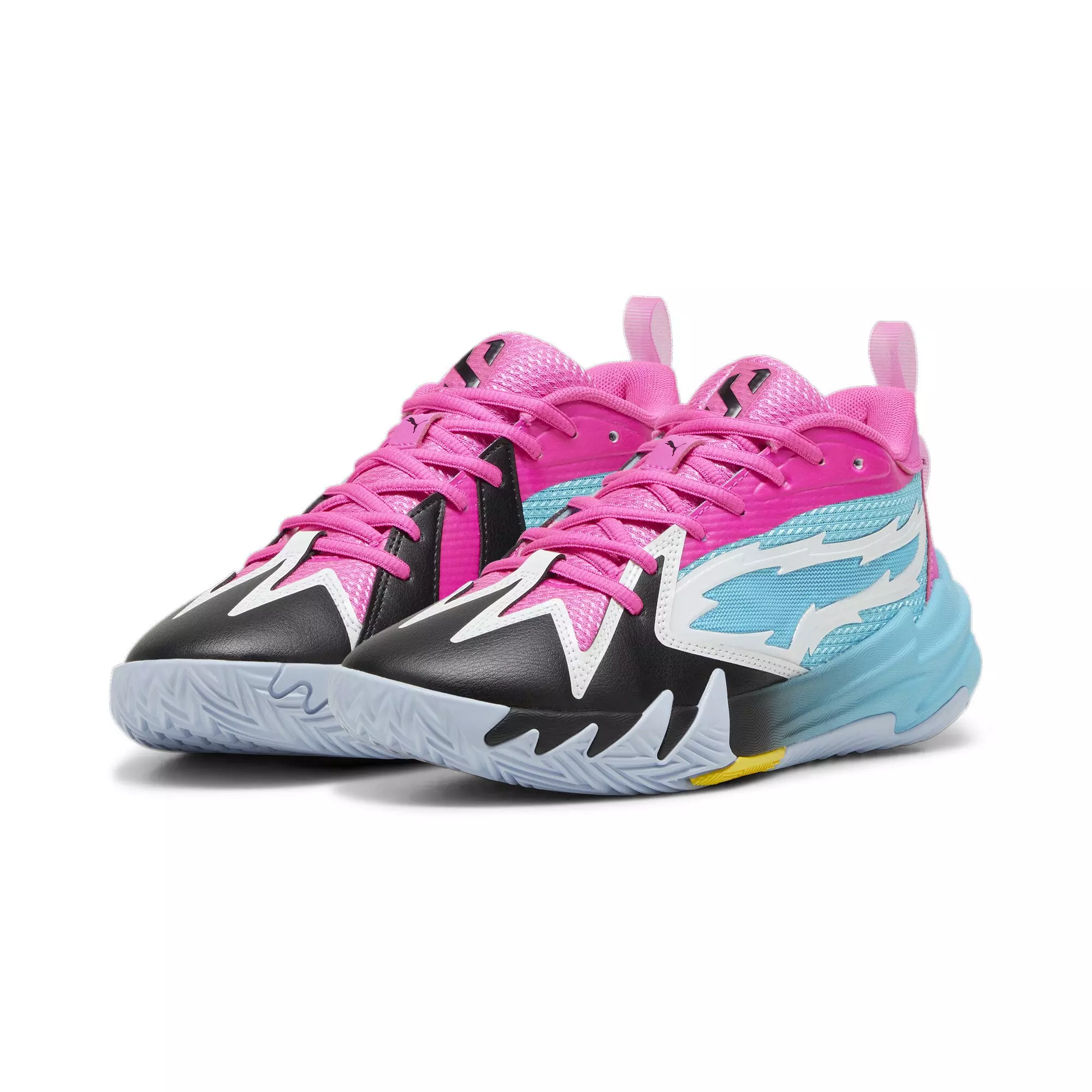 PUMA Scoot Zero "Northern Lights" Grade School Kids' Basketball Shoe - PINK/BLUE/BLACK