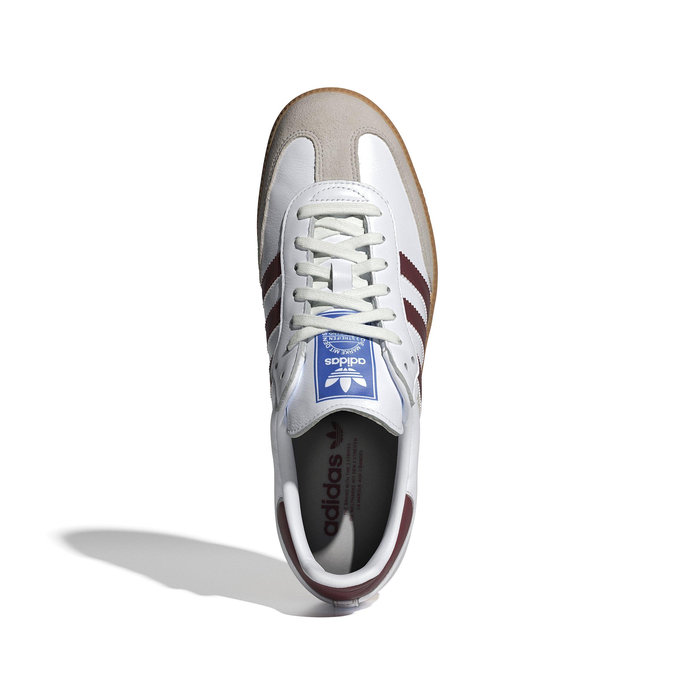 adidas Originals Samba OG "Ftwr White/Collegiate Burgundy/Gum" Men's Shoe - WHITE/BURGUNDY Thumbnail View 5