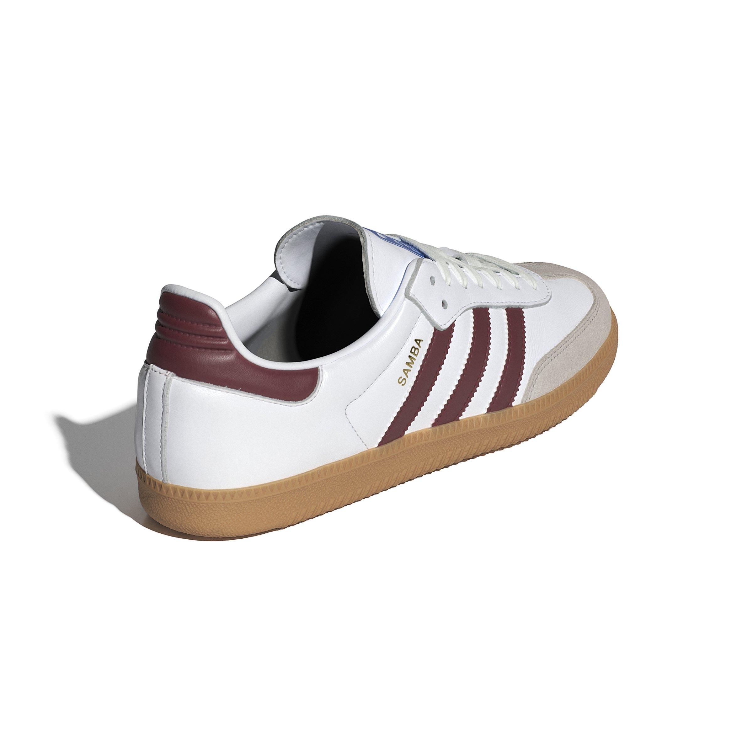 adidas Originals Samba OG "Ftwr White/Collegiate Burgundy/Gum" Men's Shoe - WHITE/BURGUNDY Thumbnail View 4