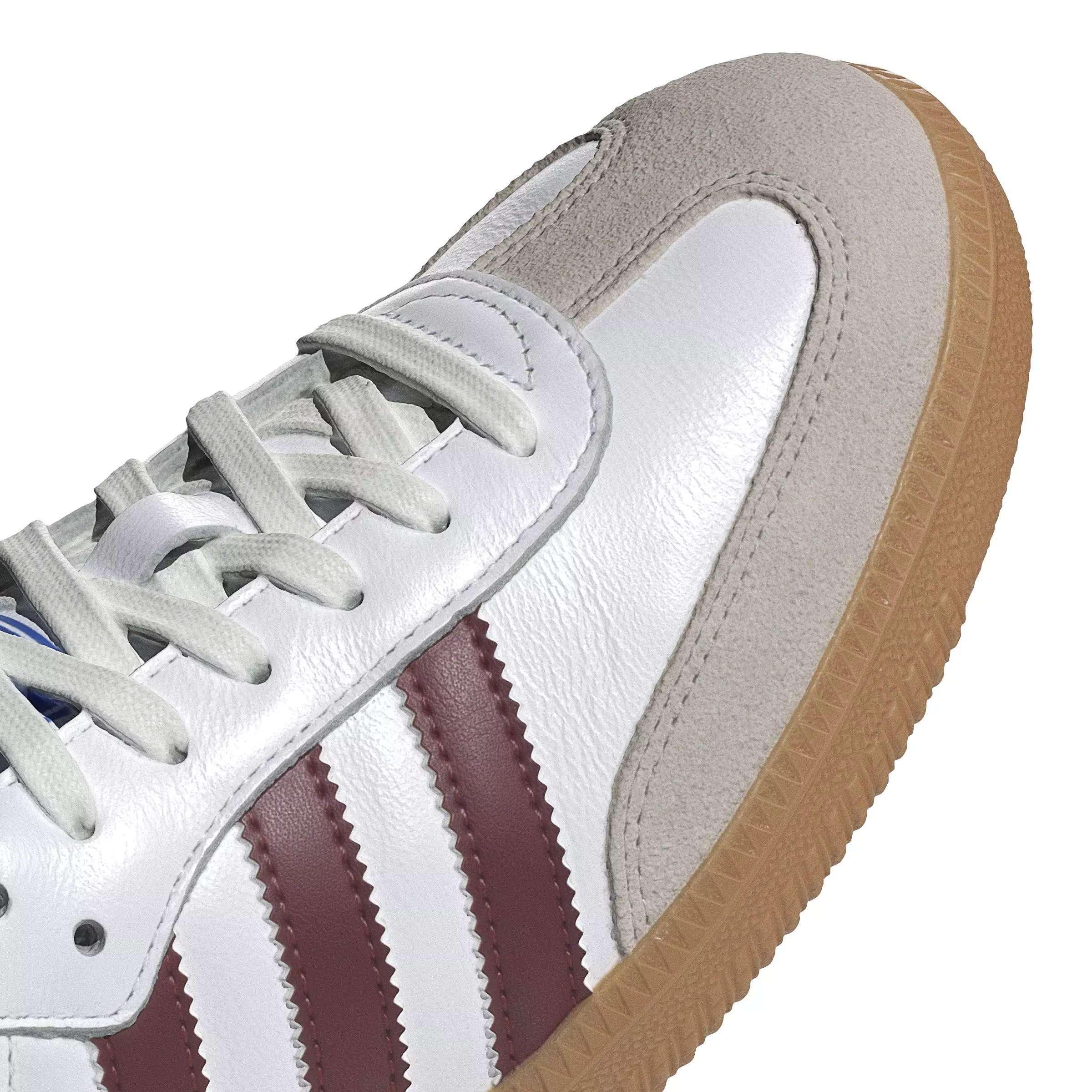 adidas Originals Samba OG "Ftwr White/Collegiate Burgundy/Gum" Men's Shoe - WHITE/BURGUNDY