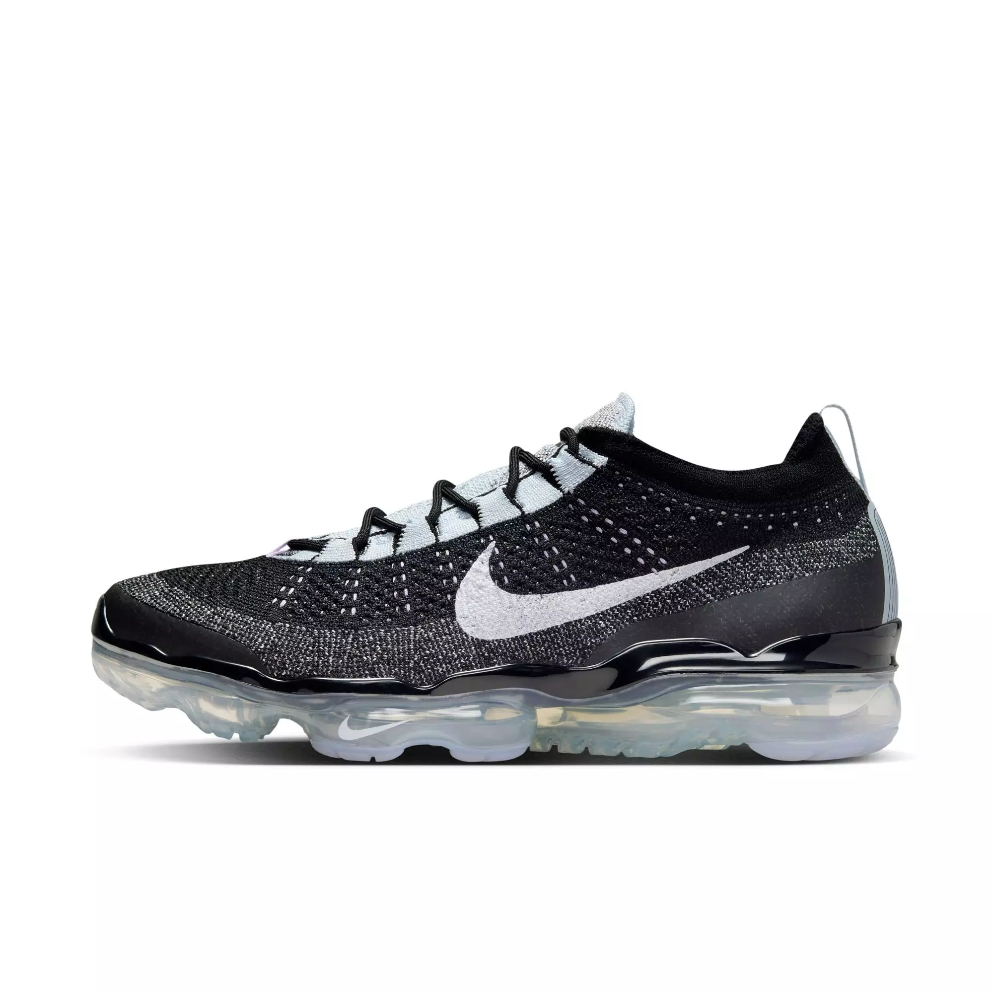 Nike Air VaporMax 2023 Flyknit "Black/White/Blue Tint/Lilac Bloom" Men's Shoe - BLACK/WHITE