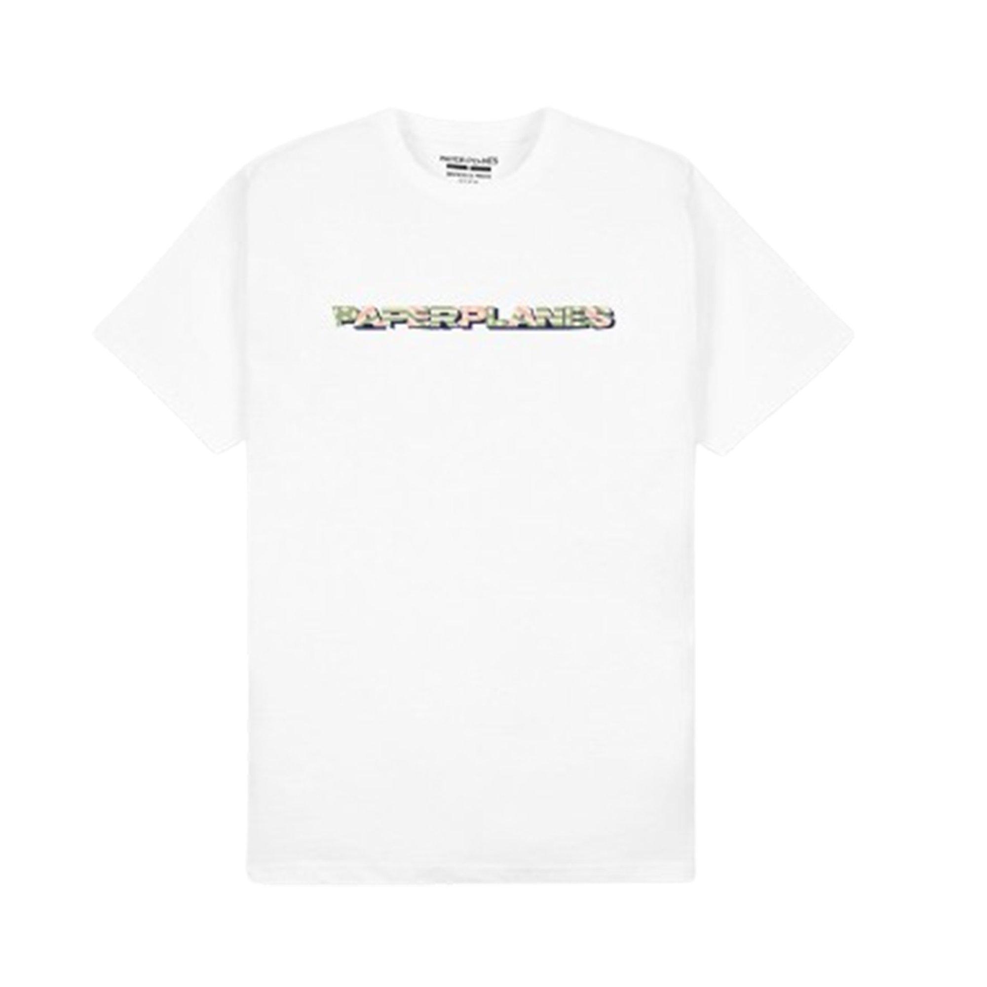 Paper Planes Men's Diamond and Stripes Tee - WHITE