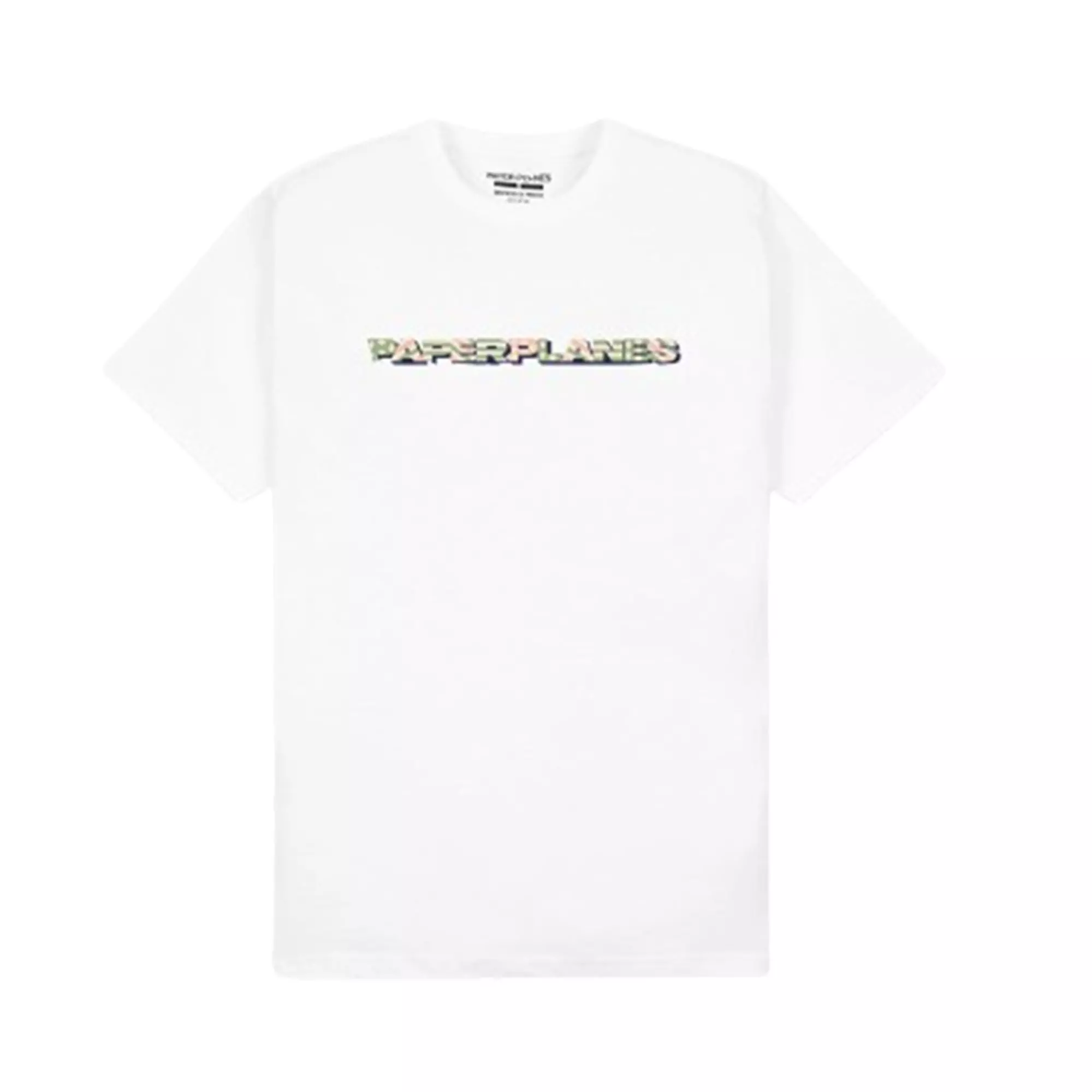 Paper Planes Men's Diamond and Stripes Tee - WHITE