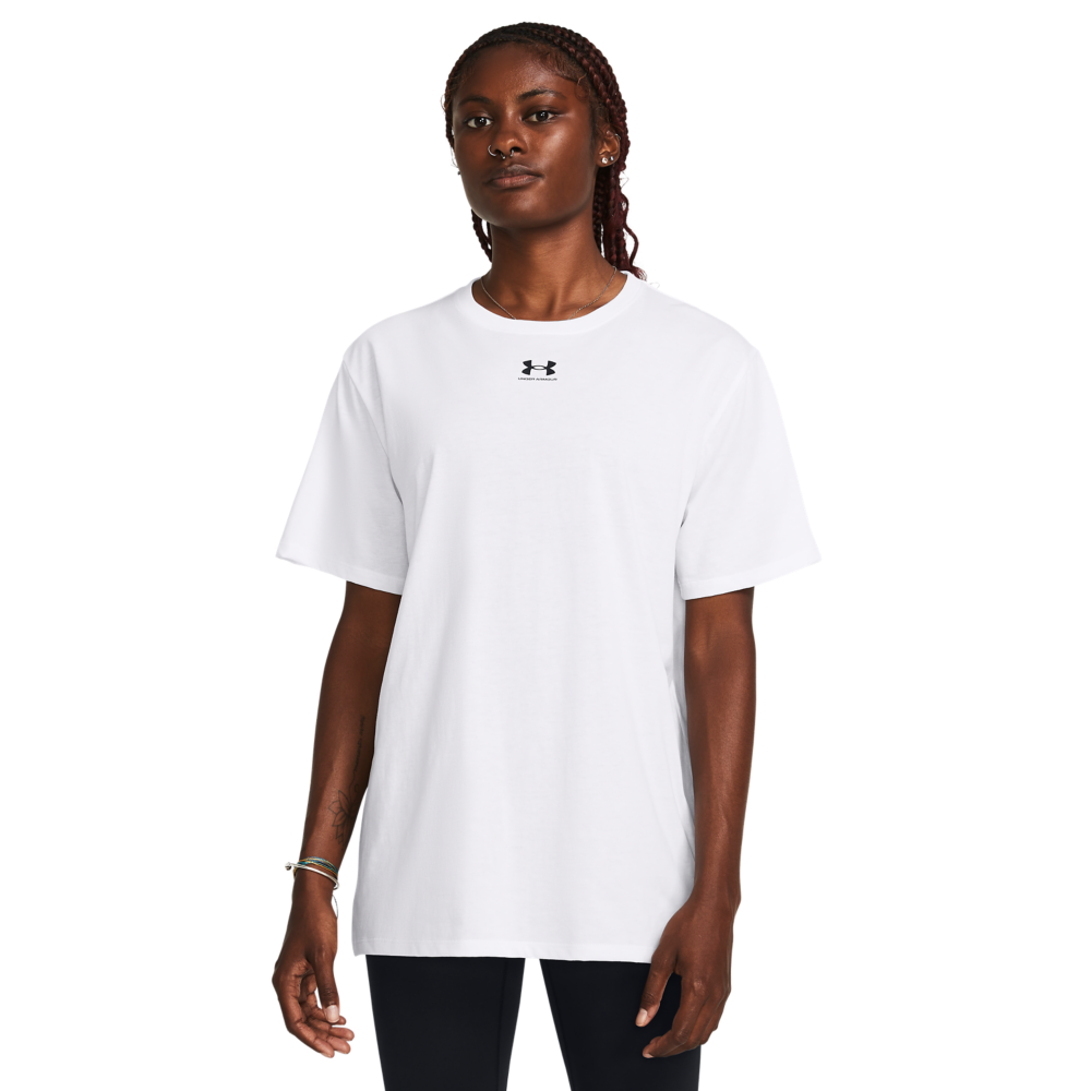 Under Armour Women's Oversized Campus Tee - WHITE Thumbnail View 1