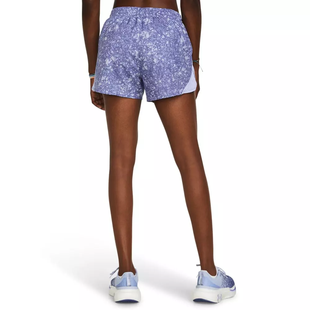 Under Armour Women's Fly-By Printed Shorts - BLUE