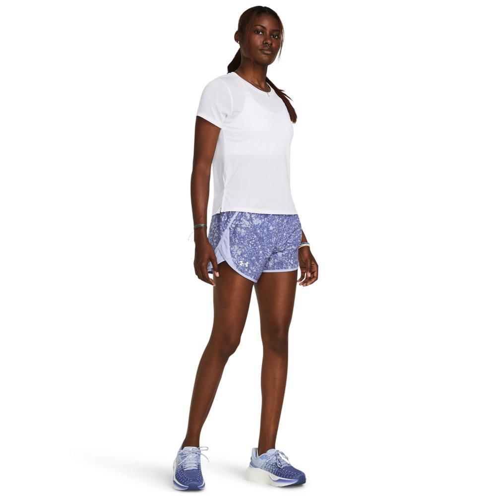 Under Armour Women's Fly-By Printed Shorts - BLUE Thumbnail View 4