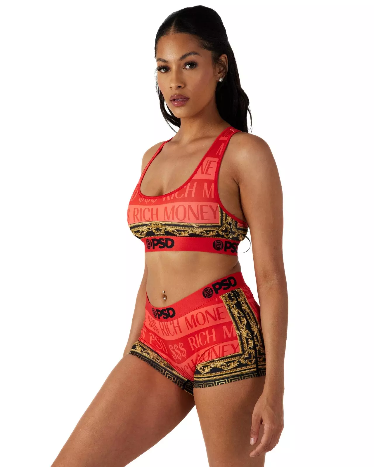 PSD Women's Rich Money Sports Bra - RED/BLACK