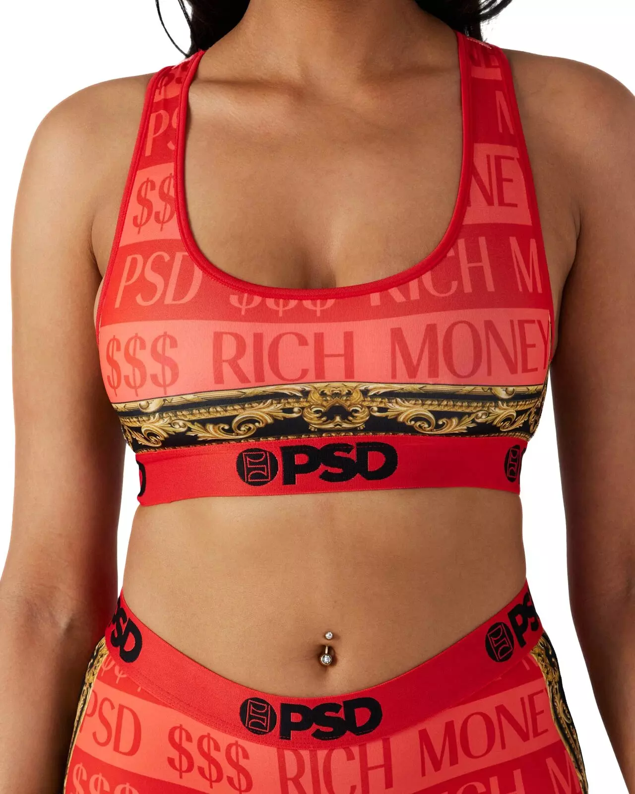 PSD Women's Rich Money Sports Bra - RED/BLACK