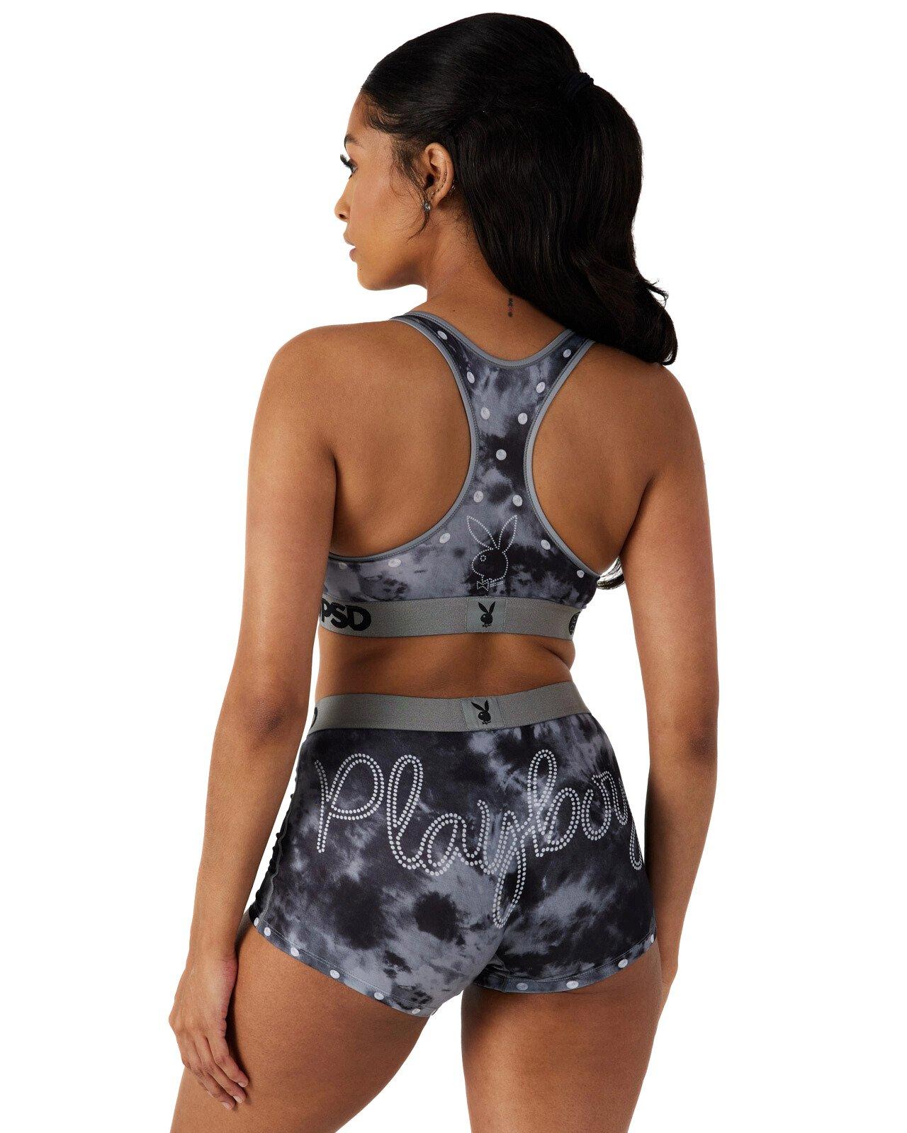 PSD Women's Icy Playboy Bunny Sports Bra - BLACK Thumbnail View 2