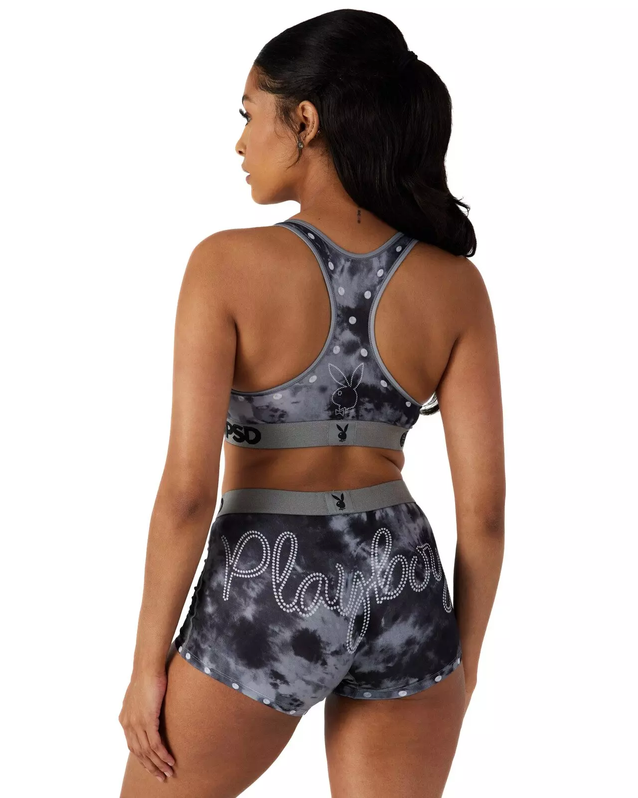 PSD Women's Icy Playboy Bunny Sports Bra - BLACK