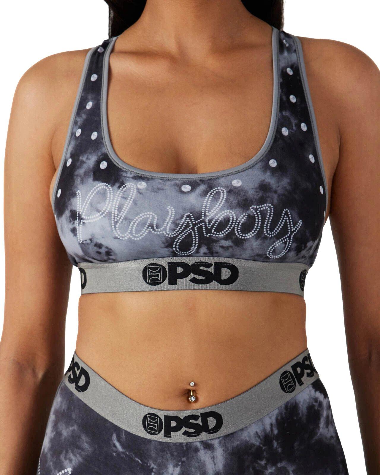 PSD Women's Icy Playboy Bunny Sports Bra - BLACK Thumbnail View 3