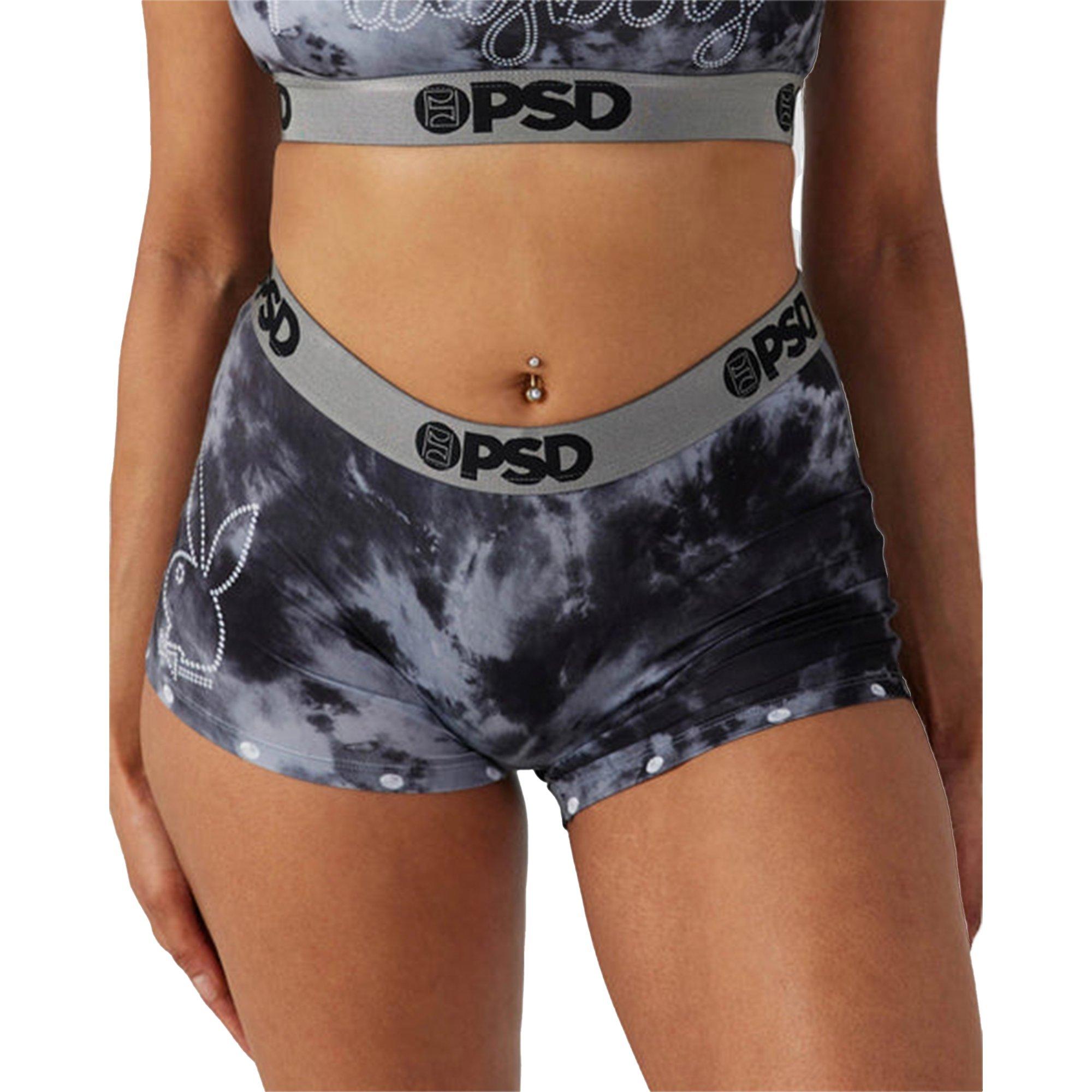 PSD Women's Playboy Icy Bunny Boy Shorts - BLACK Thumbnail View 3