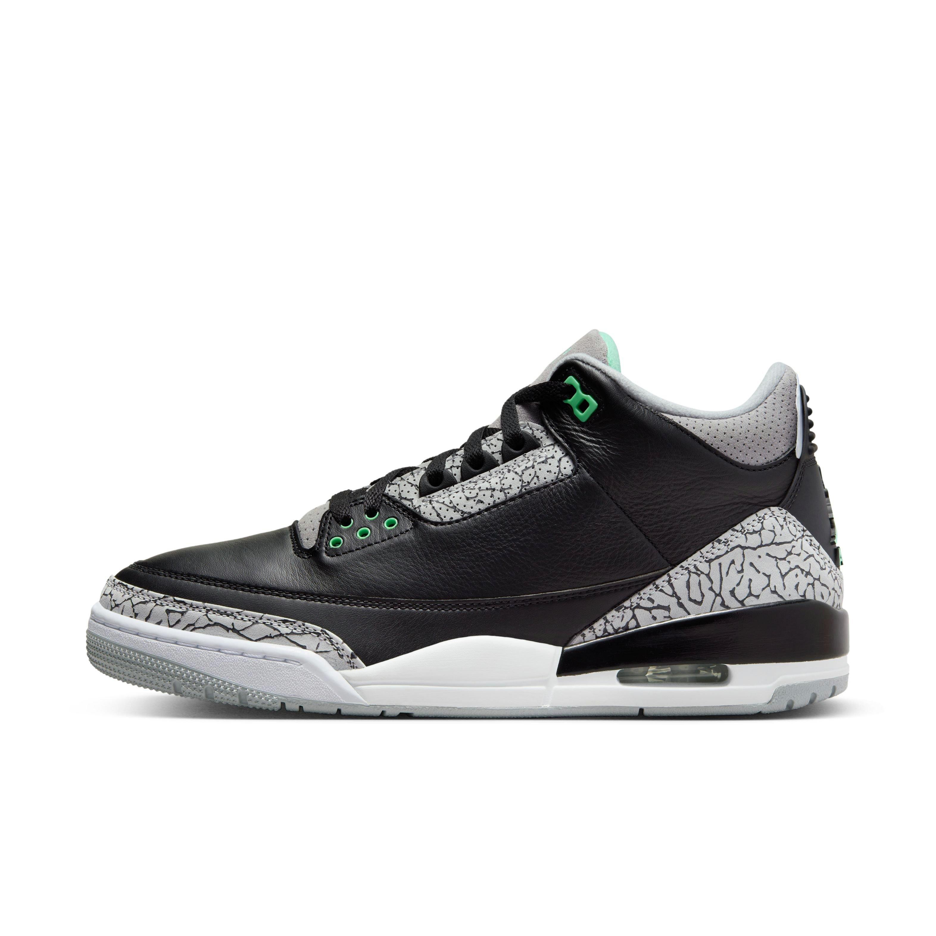 Jordan 3 Retro "Green Glow" Men's Shoe - BLACK/GREEN GLOW/WOLF GREY Thumbnail View 7