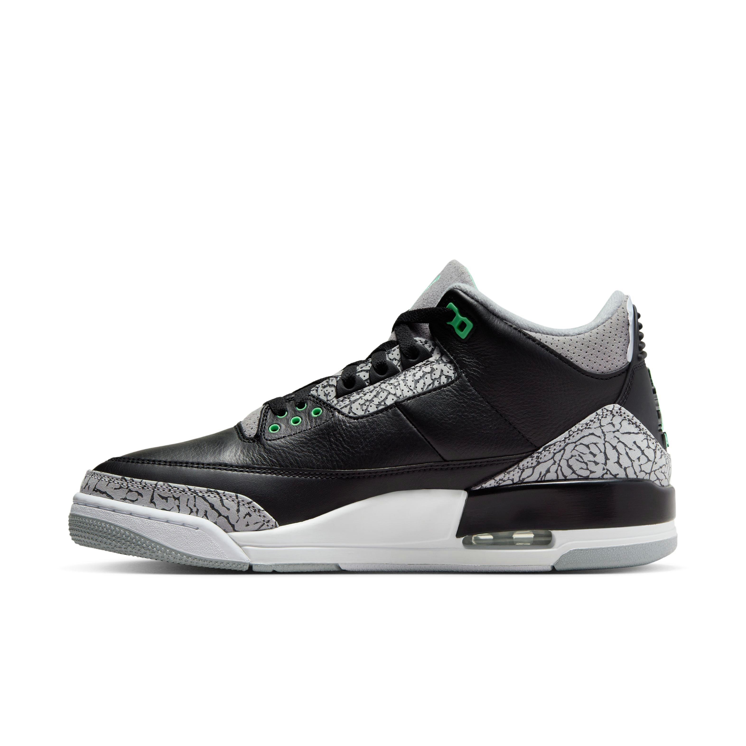 Jordan 3 Retro "Green Glow" Men's Shoe - BLACK/GREEN GLOW/WOLF GREY Thumbnail View 8