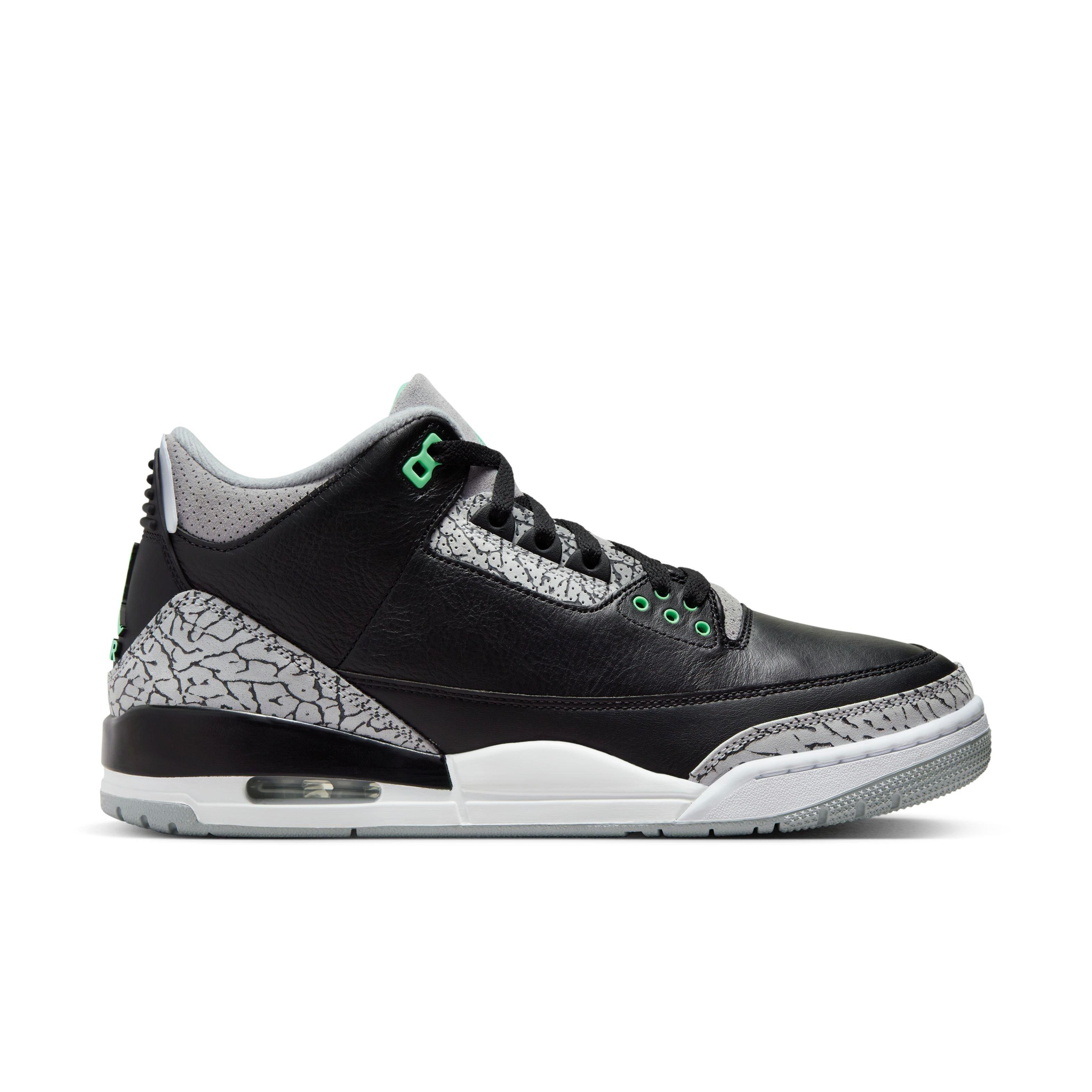 Jordan 3 Retro "Green Glow" Men's Shoe - BLACK/GREEN GLOW/WOLF GREY Thumbnail View 1