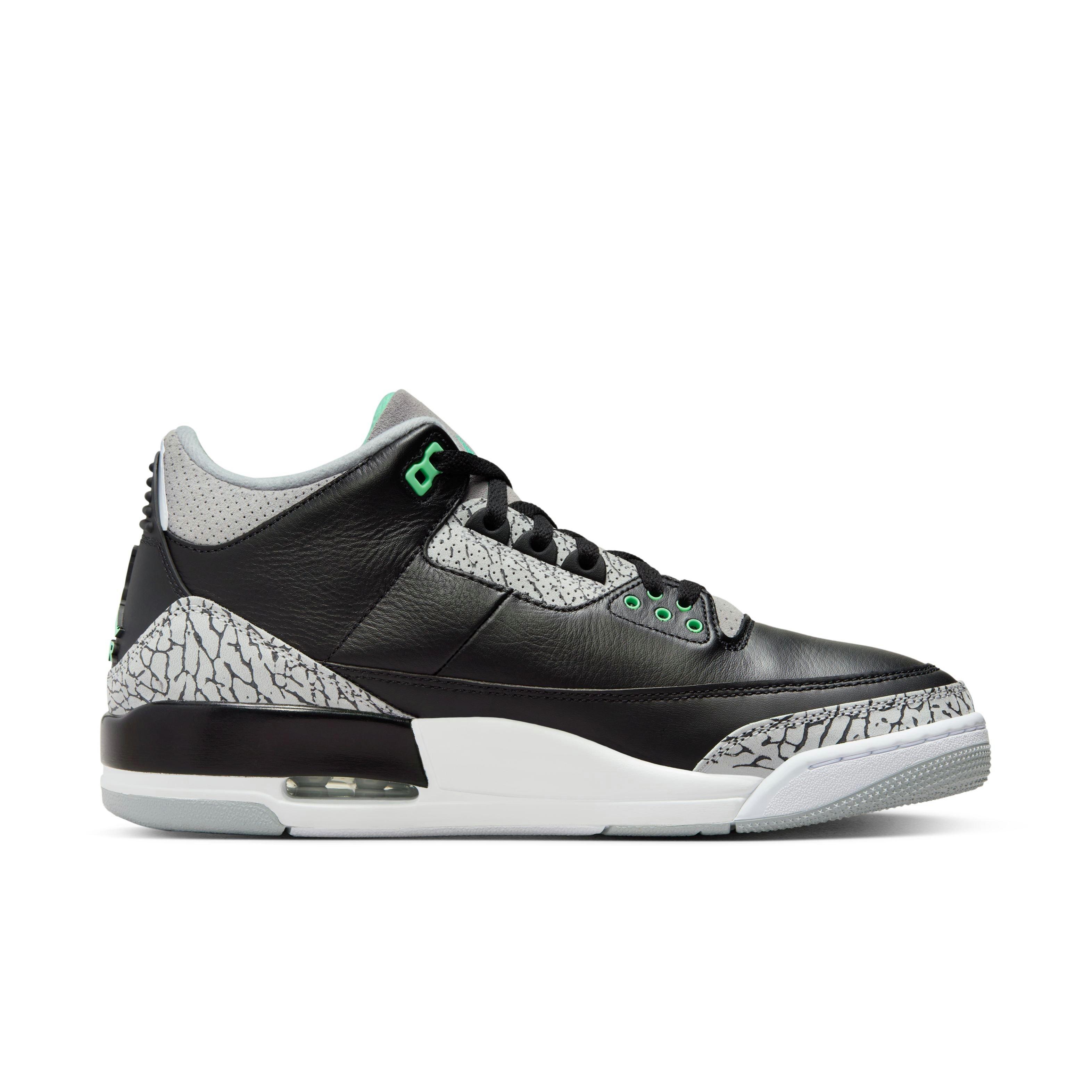 Jordan 3 Retro "Green Glow" Men's Shoe - BLACK/GREEN GLOW/WOLF GREY Thumbnail View 2