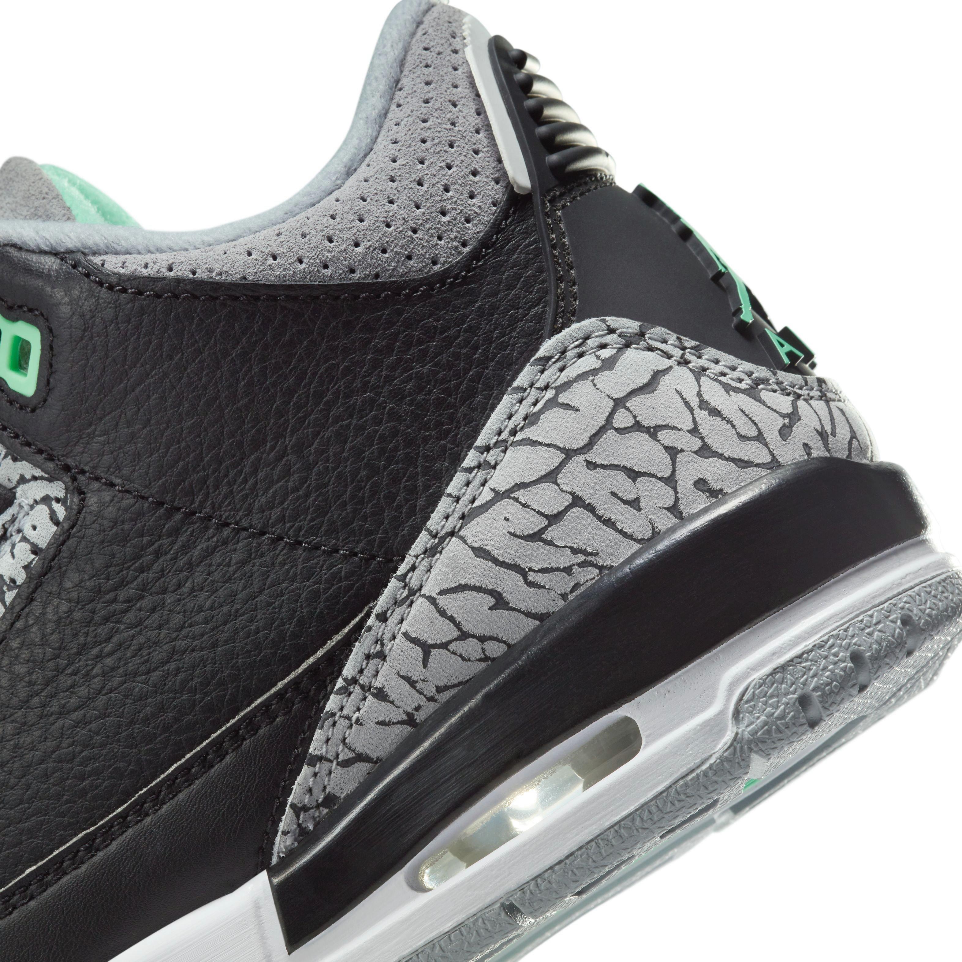 Jordan 3 Retro "Green Glow" Men's Shoe - BLACK/GREEN GLOW/WOLF GREY Thumbnail View 5