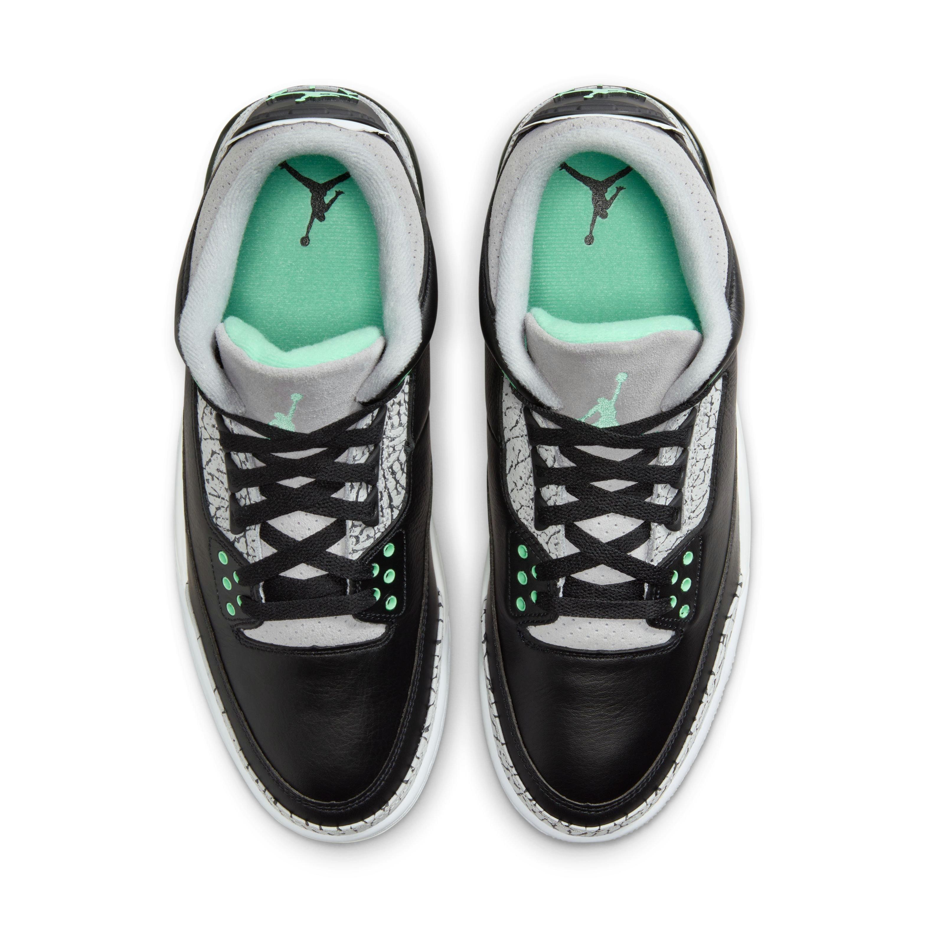 Jordan 3 Retro "Green Glow" Men's Shoe - BLACK/GREEN GLOW/WOLF GREY Thumbnail View 10