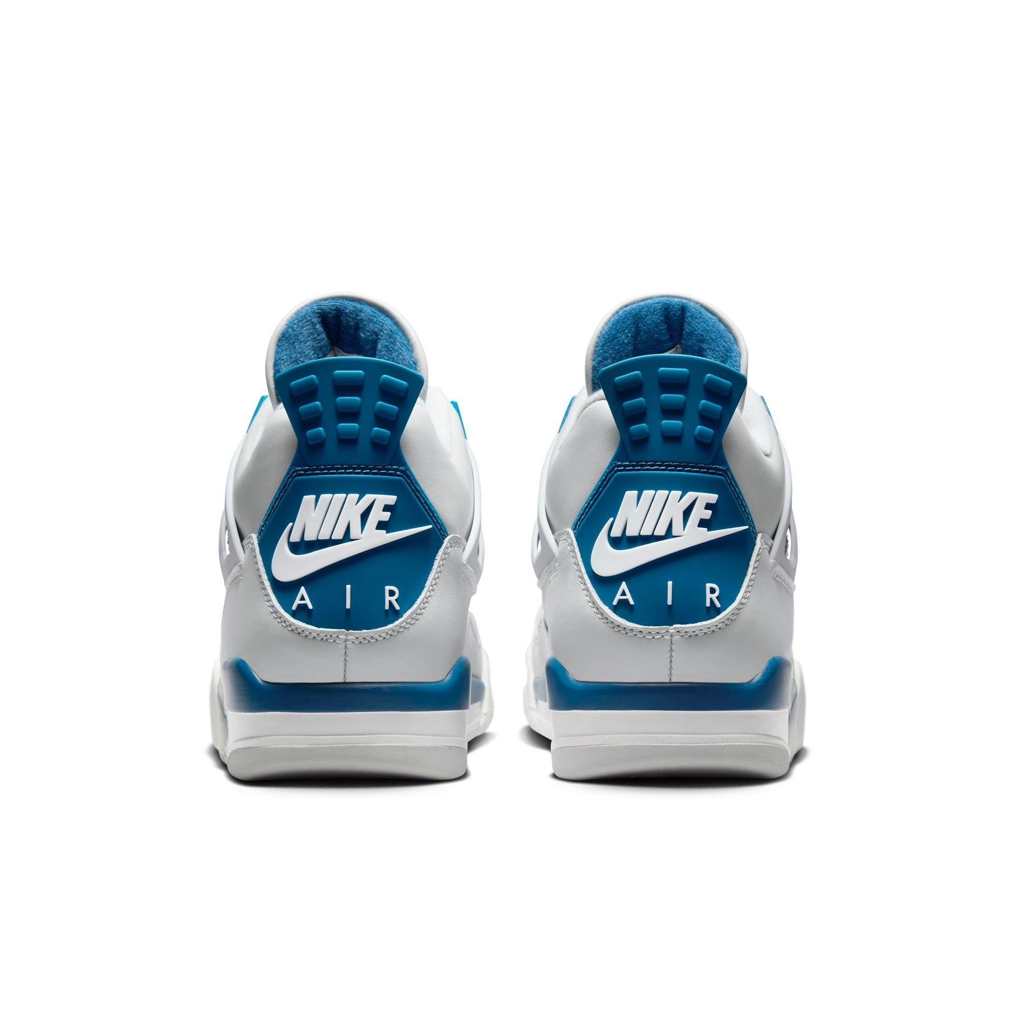 Jordan 4 Retro "Industrial Blue" Men's Shoe - OFF WHITE/MILITARY BLUE/NEUTRAL GREY Thumbnail View 8