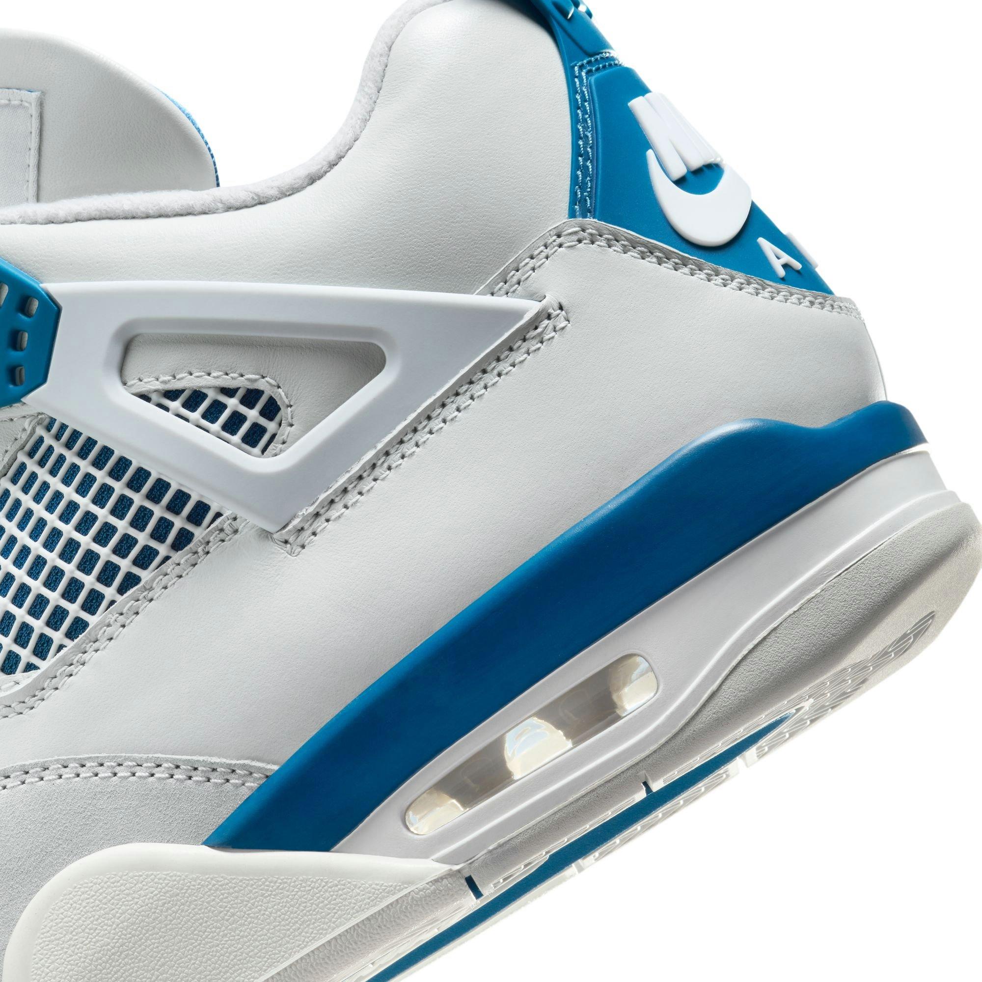 Jordan 4 Retro "Industrial Blue" Men's Shoe - OFF WHITE/MILITARY BLUE/NEUTRAL GREY Thumbnail View 5
