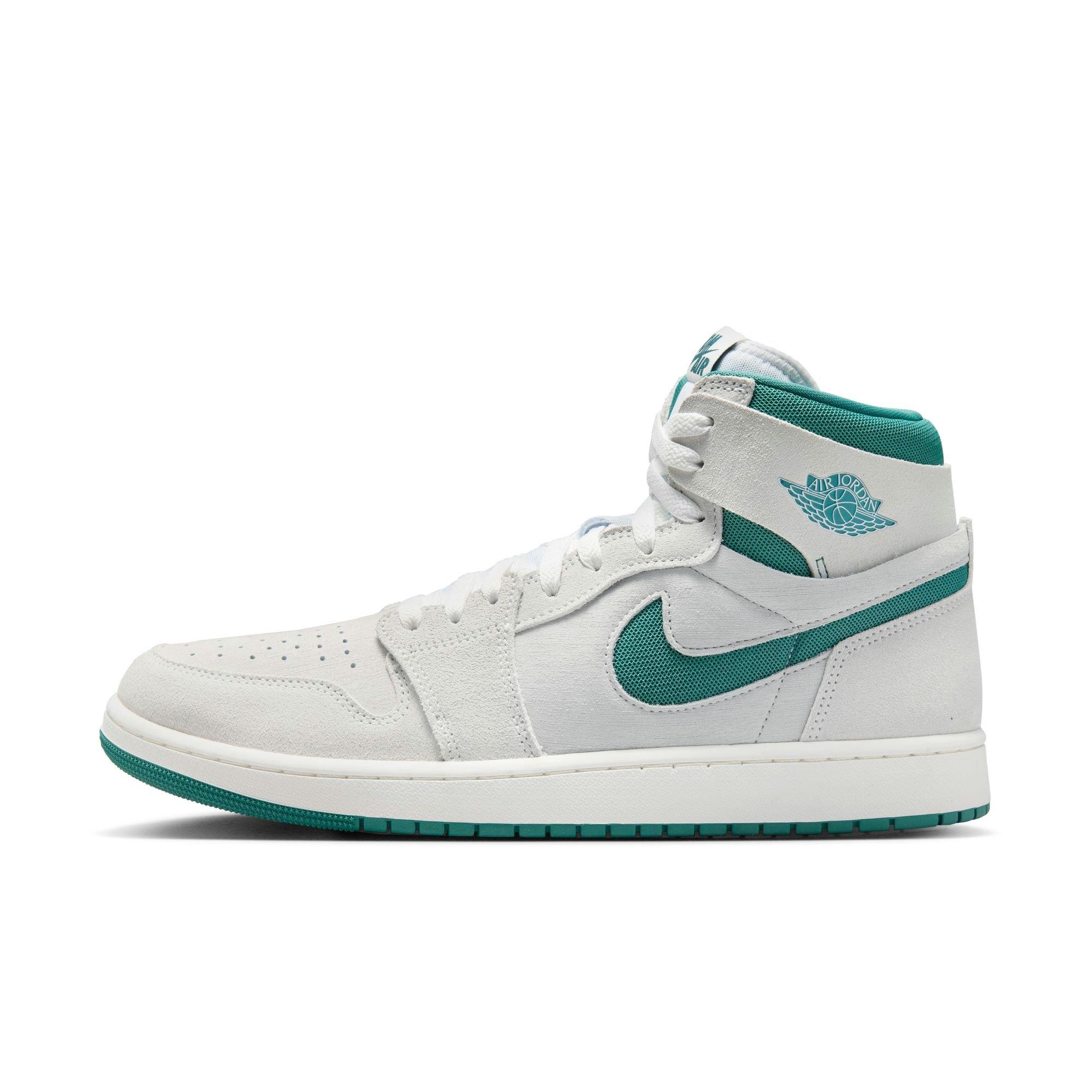 Jordan 1 Zoom CMFT 2 Men's Summit White/Bicoastal/Oxidized Green Shoe