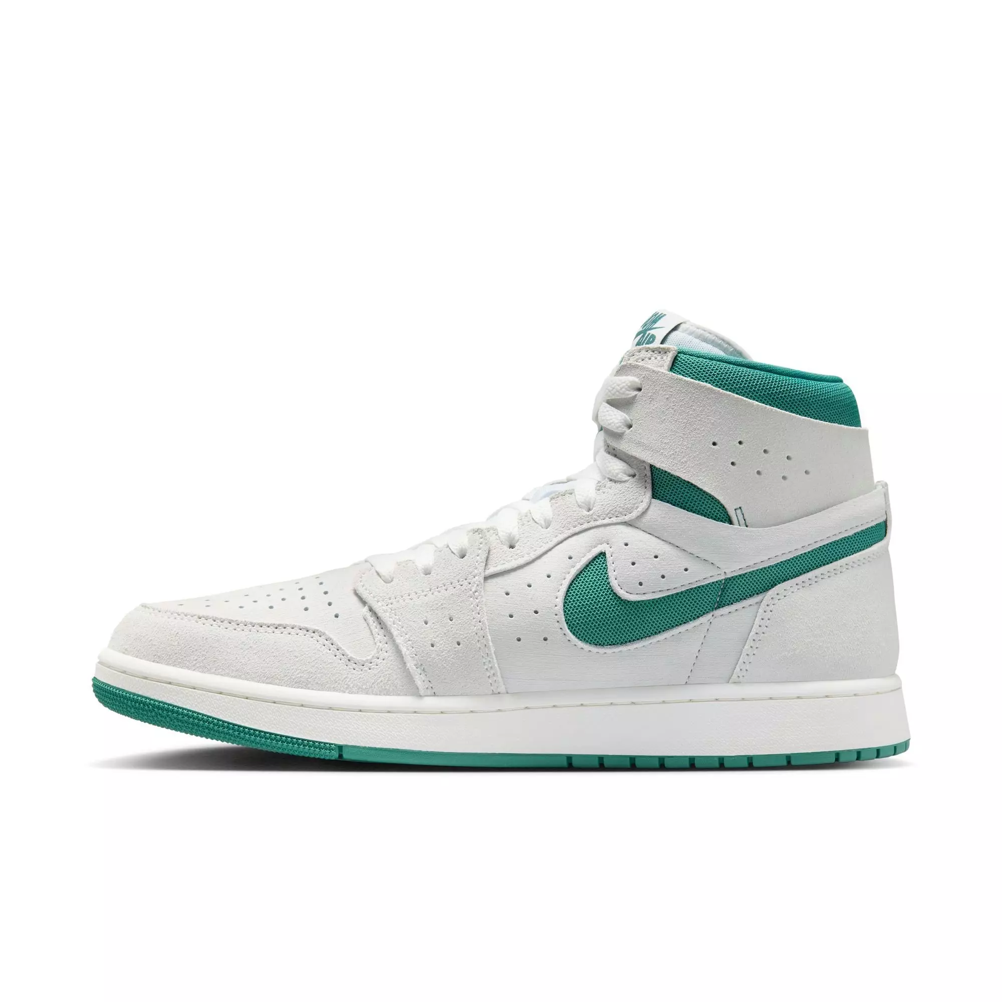 Jordan 1 Zoom CMFT 2 "Summit White/Bicoastal/Oxidized Green" Men's Shoe - WHITE/GREEN