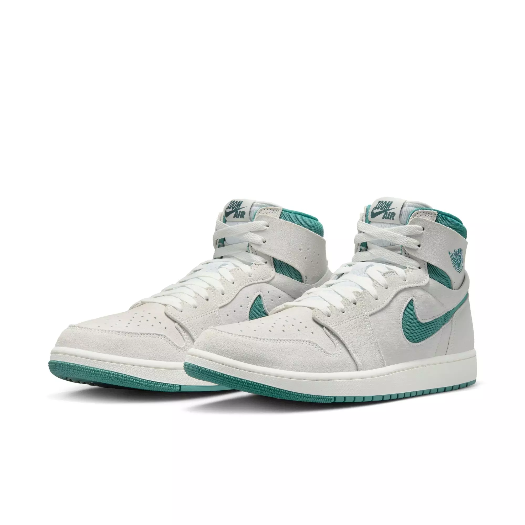 Jordan 1 Zoom CMFT 2 "Summit White/Bicoastal/Oxidized Green" Men's Shoe - WHITE/GREEN
