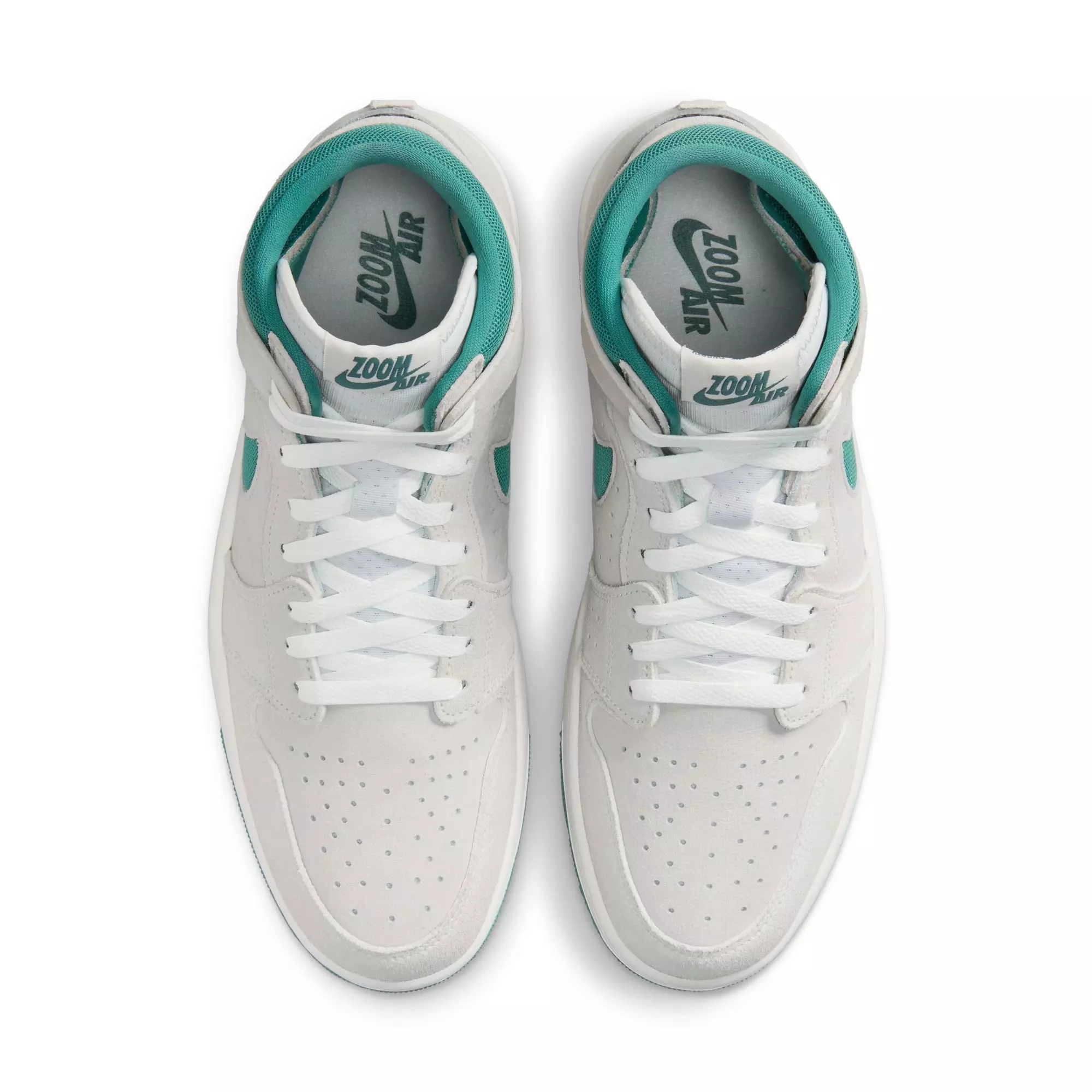 Jordan 1 Zoom CMFT 2 "Summit White/Bicoastal/Oxidized Green" Men's Shoe - WHITE/GREEN