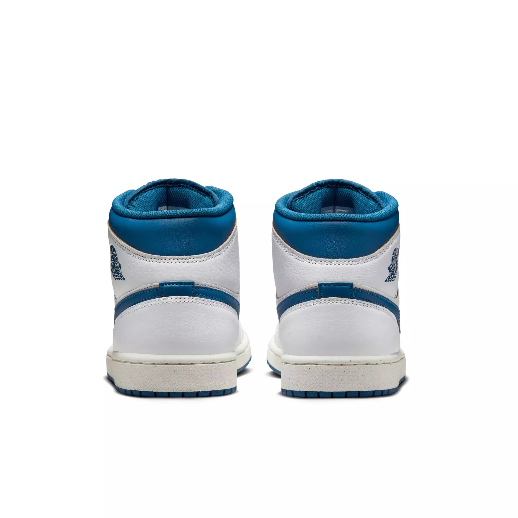 Jordan 1 Mid SE "White/Industrial Blue/Sail" Men's Shoe - WHITE/BLUE