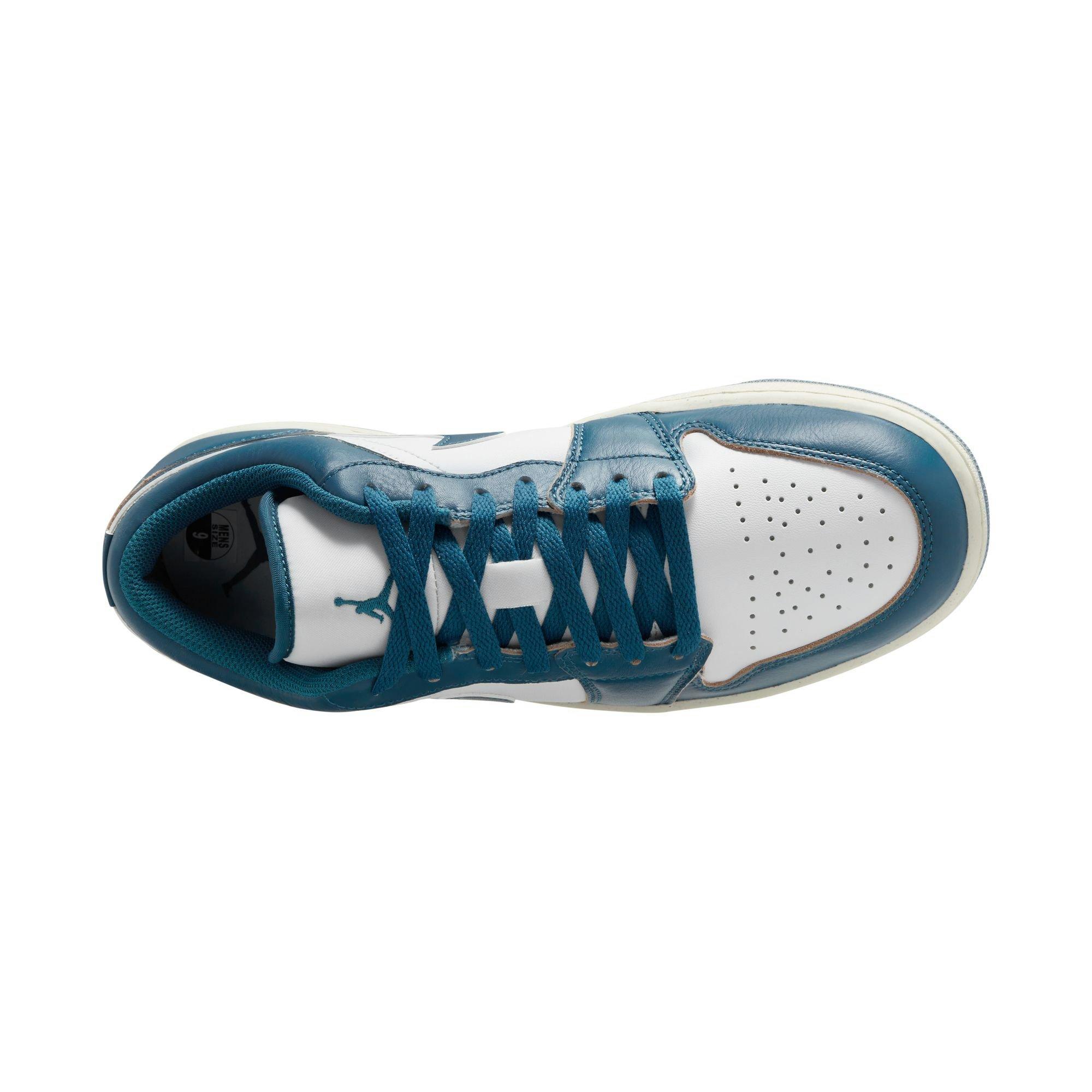 Jordan 1 Low SE "White/Industrial Blue/Blue Grey/Sail" Men's Shoe - WHITE/BLUE Thumbnail View 8